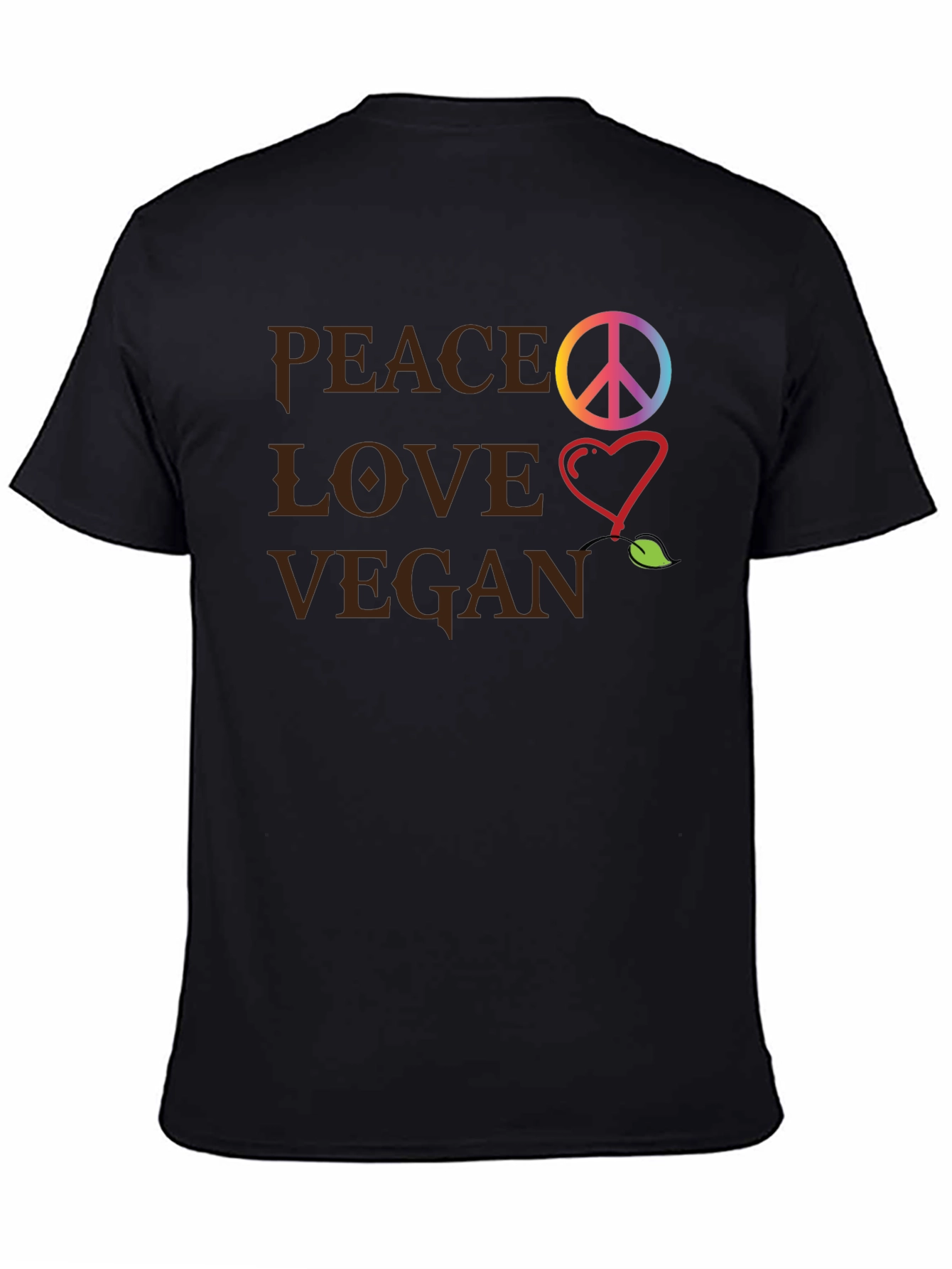 Peace Love Vegan Graphic T-Shirt