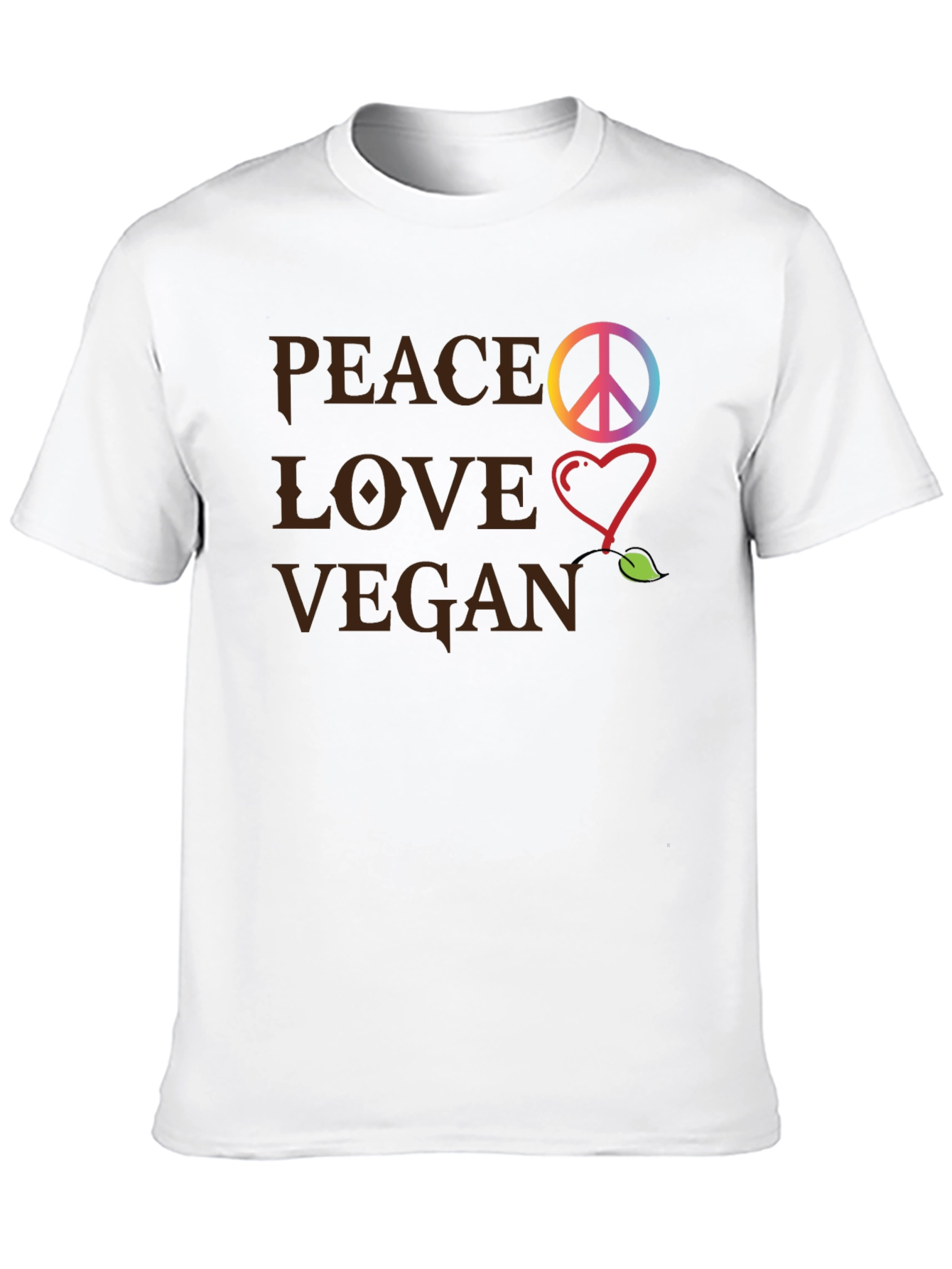 Peace Love Vegan Graphic T-Shirt