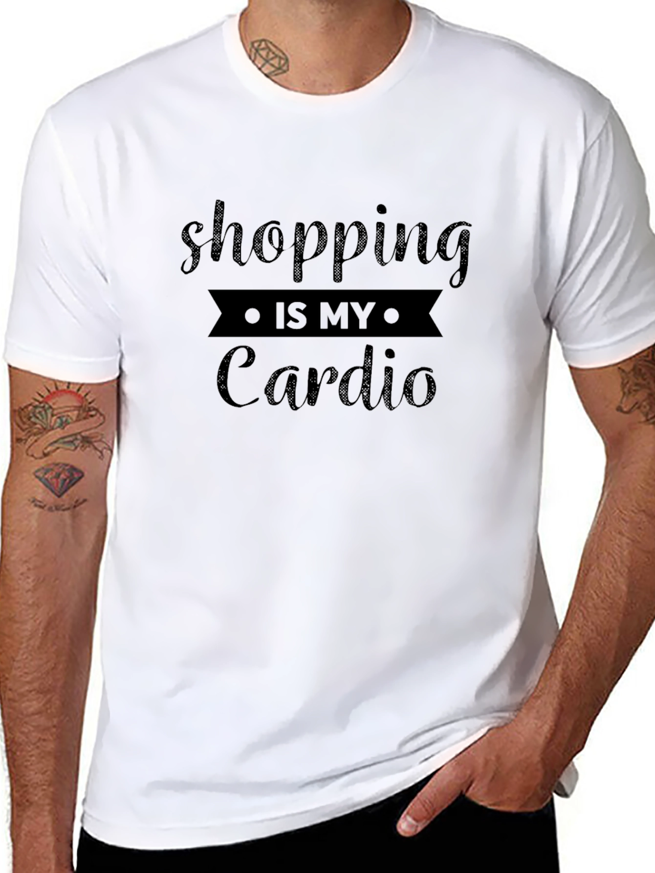 Shopping Is My Cardio Black T-Shirt