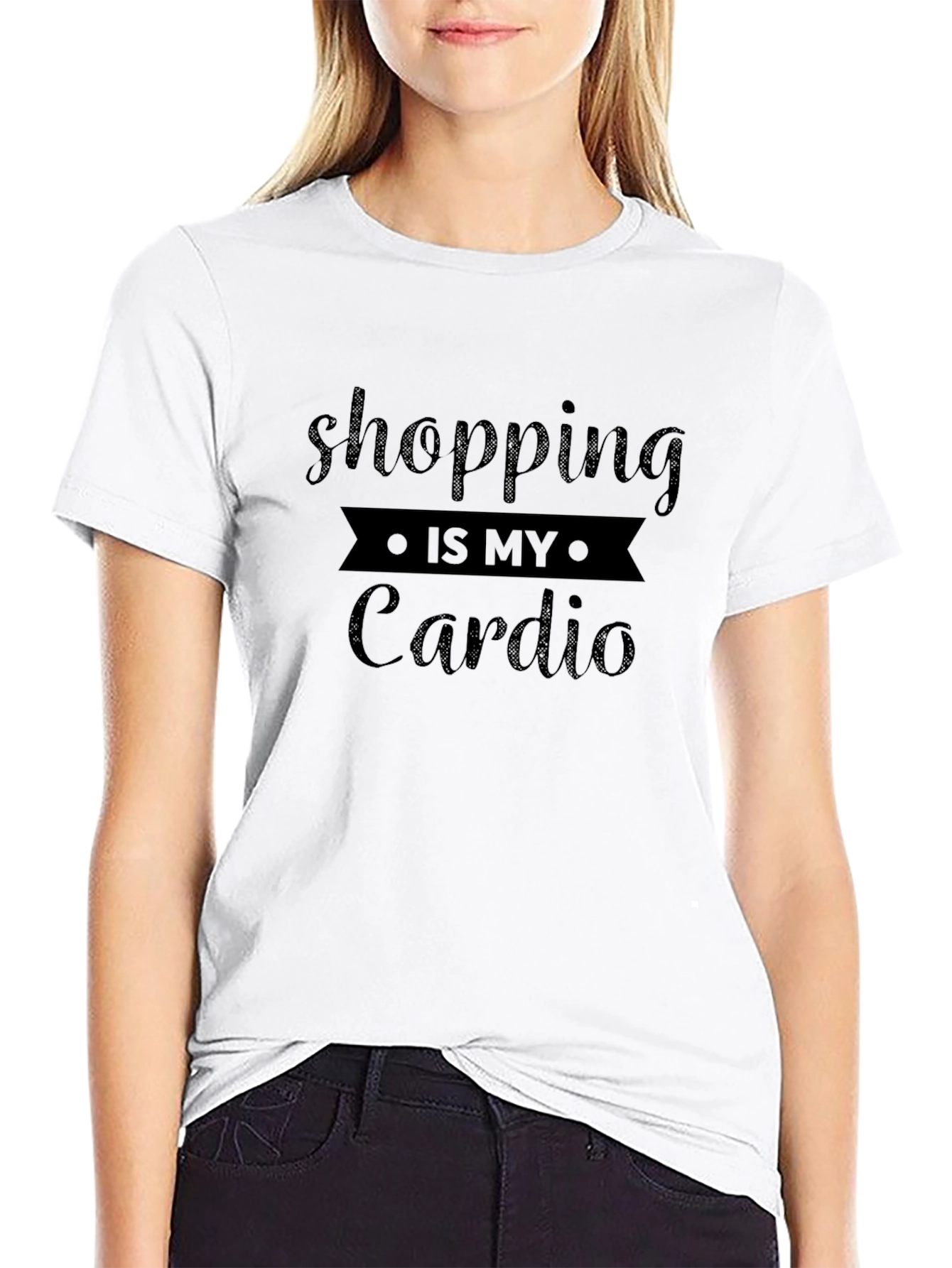 Shopping Is My Cardio Black T-Shirt
