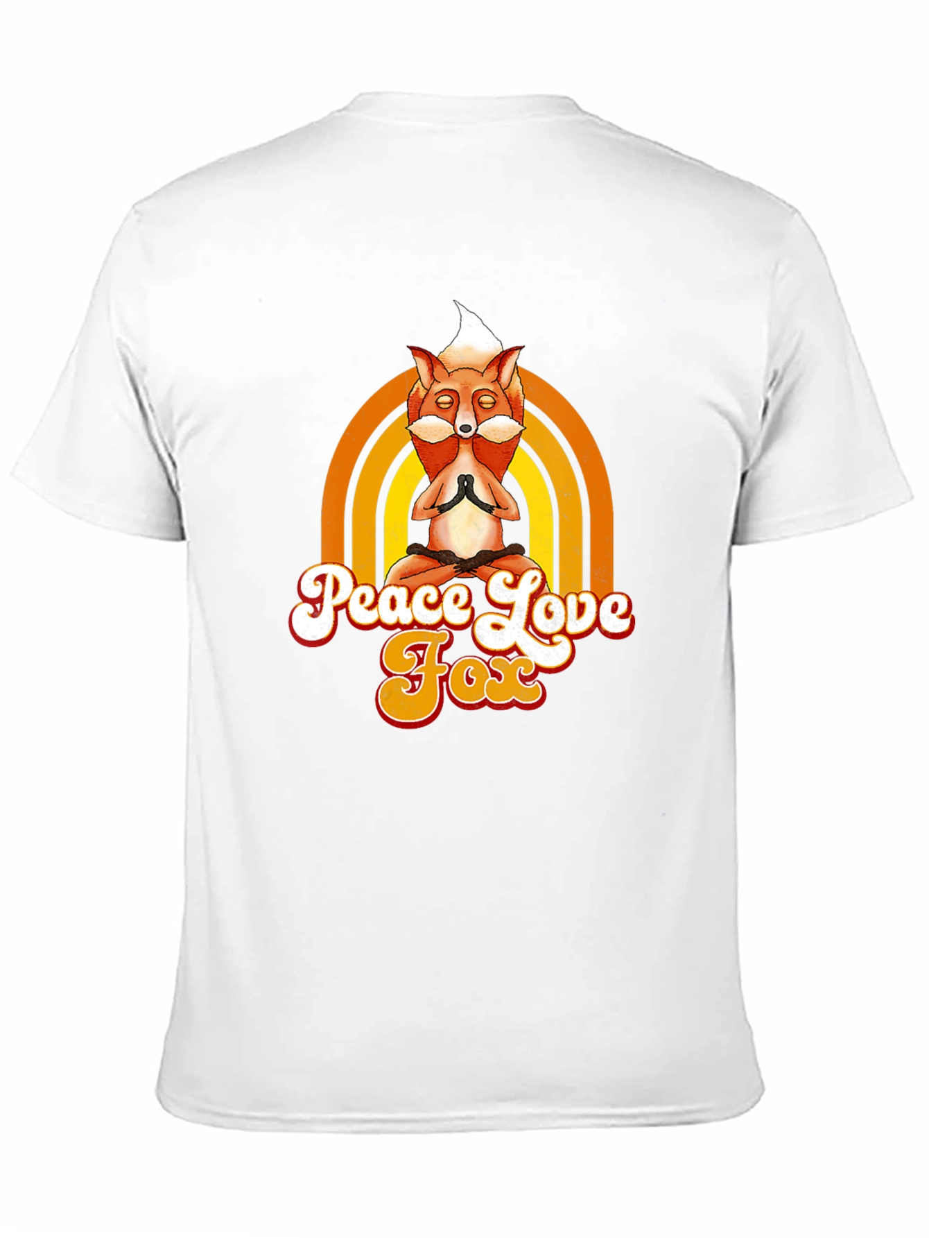 Peace Love Fox T-Shirt - Meditating Animal Tee