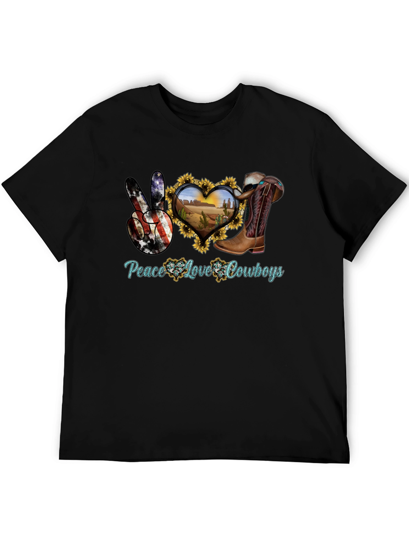 Peace Love Cowboys Graphic Tee