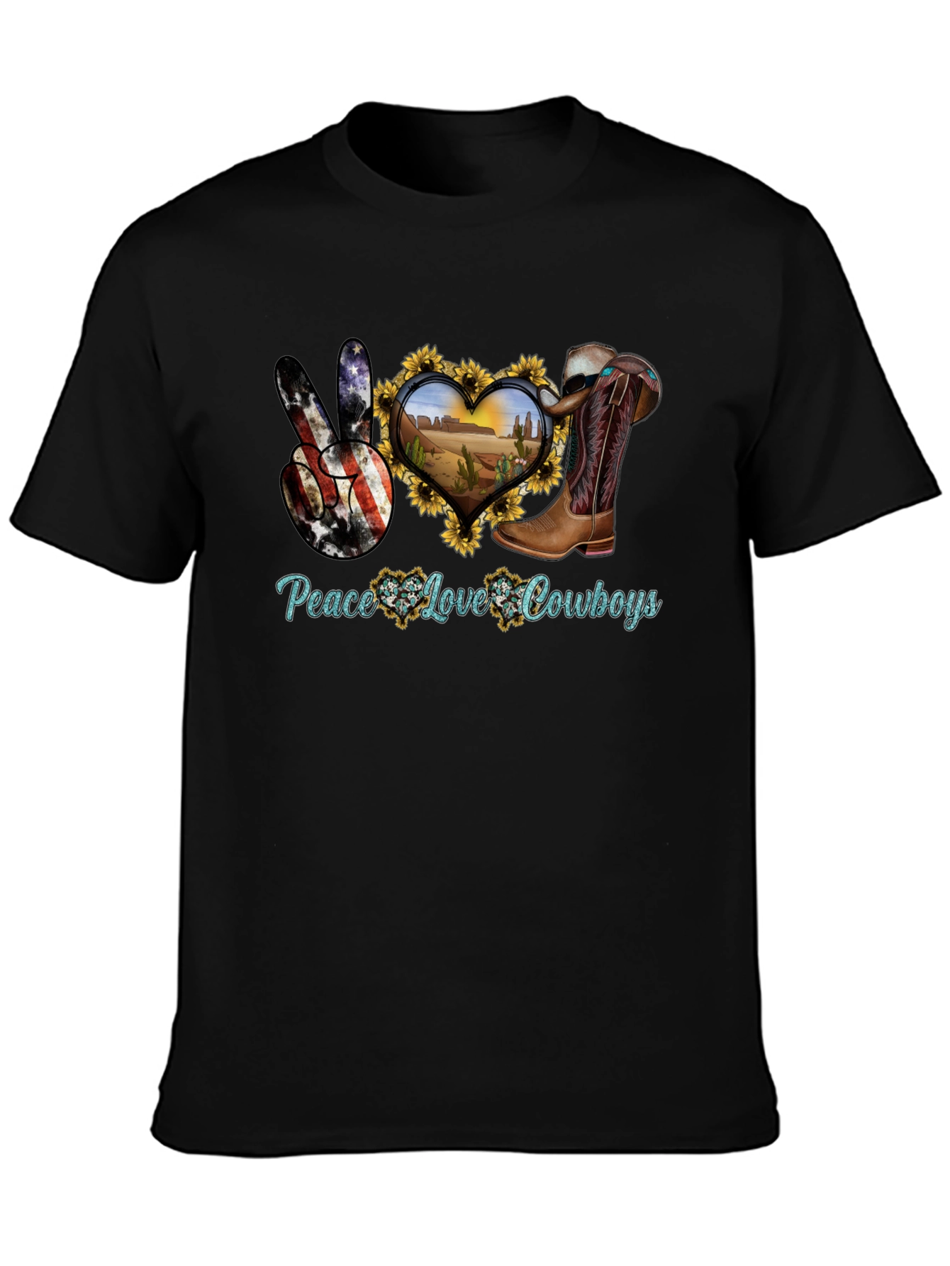 Peace Love Cowboys Graphic Tee