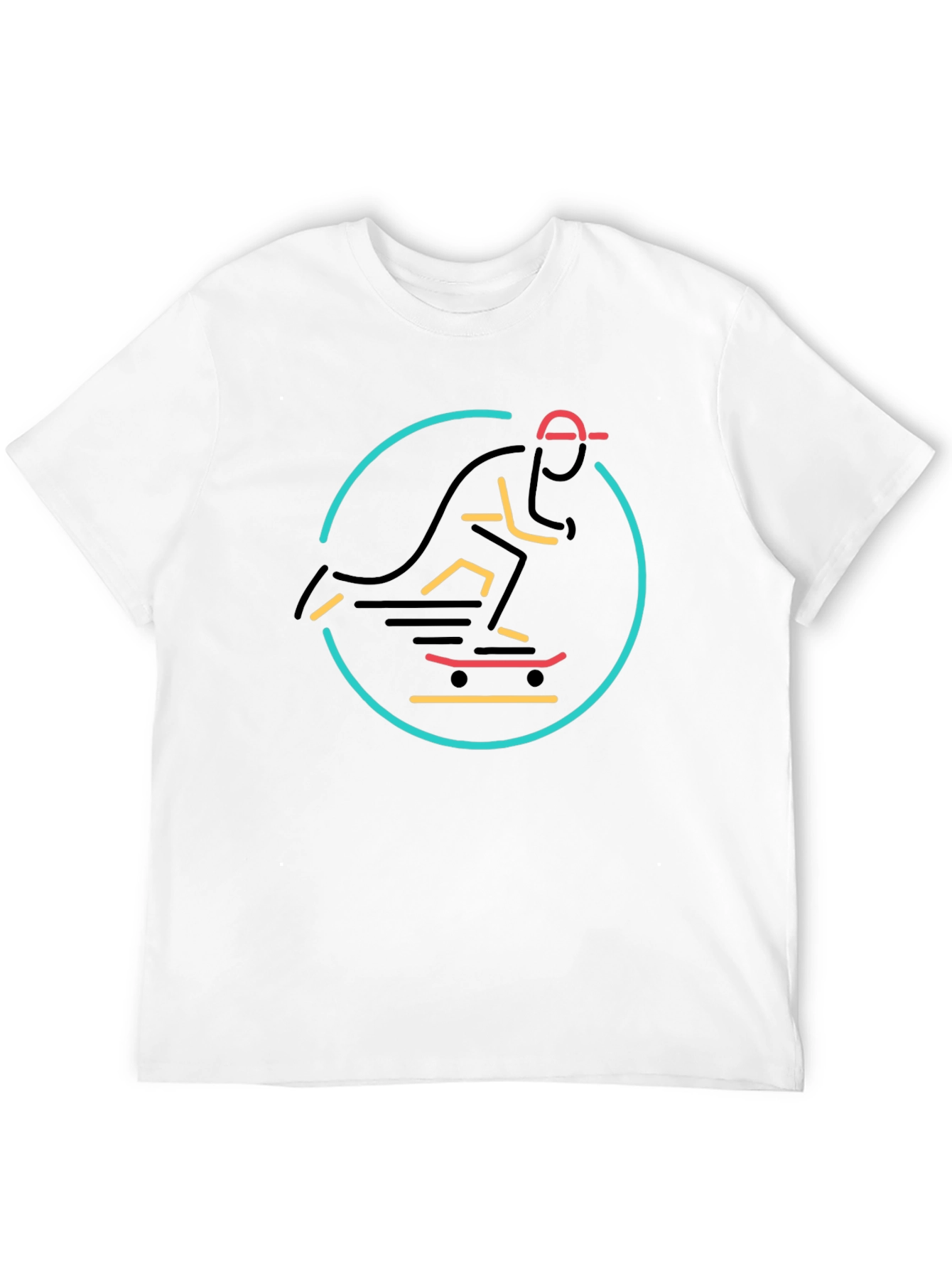 Neon Skater Black T-Shirt - Urban Cool