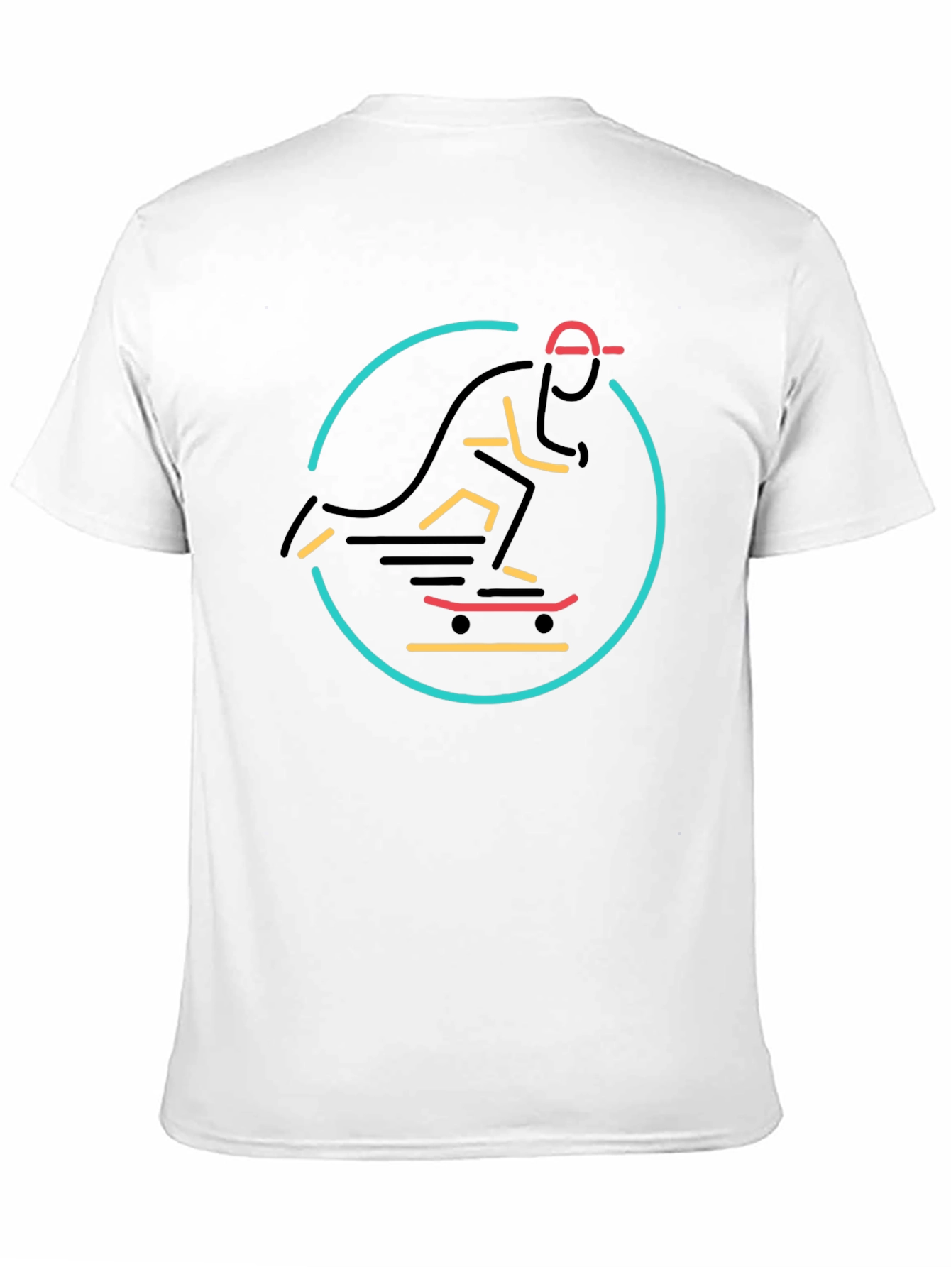 Neon Skater Black T-Shirt - Urban Cool