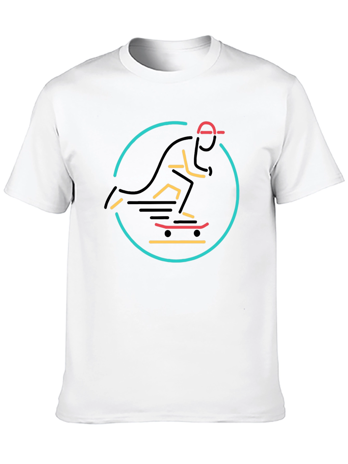 Neon Skater Black T-Shirt - Urban Cool