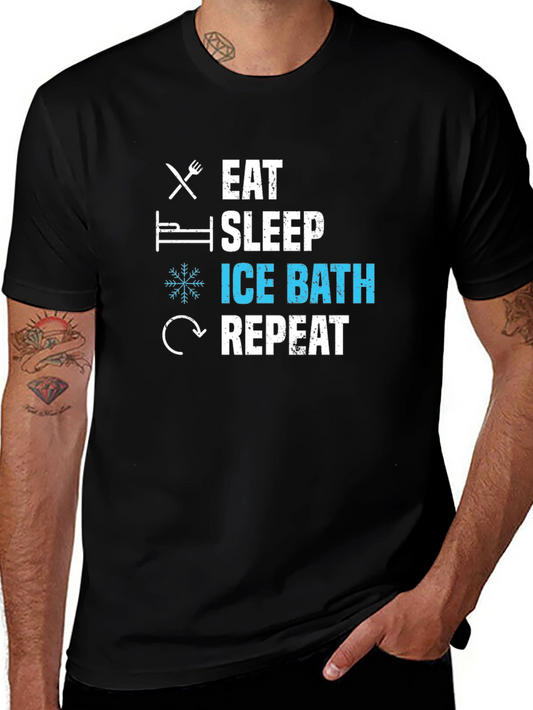 Eat Sleep Ice Bath Repeat Graphic T-Shirt