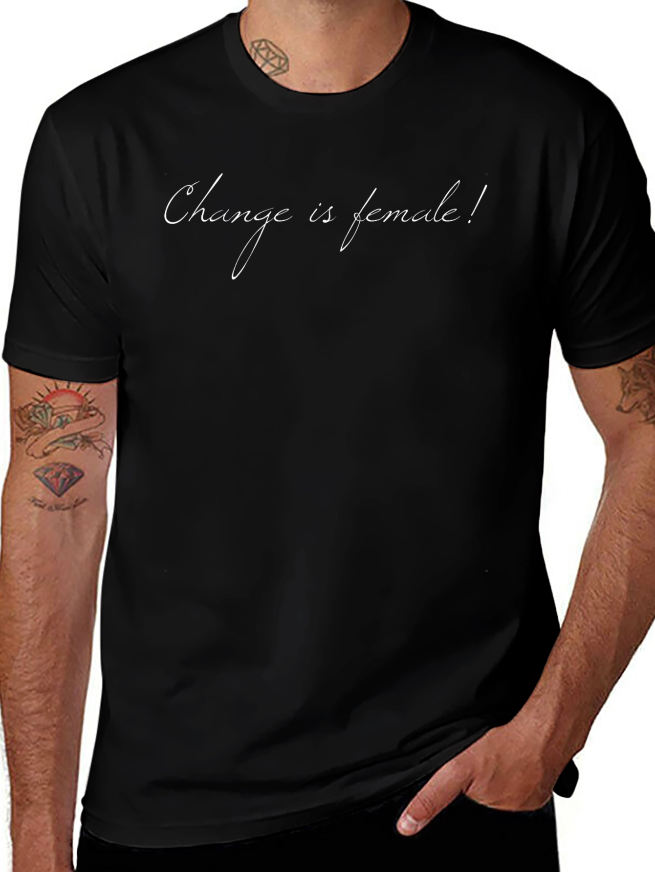 Change is Female Black T-Shirt