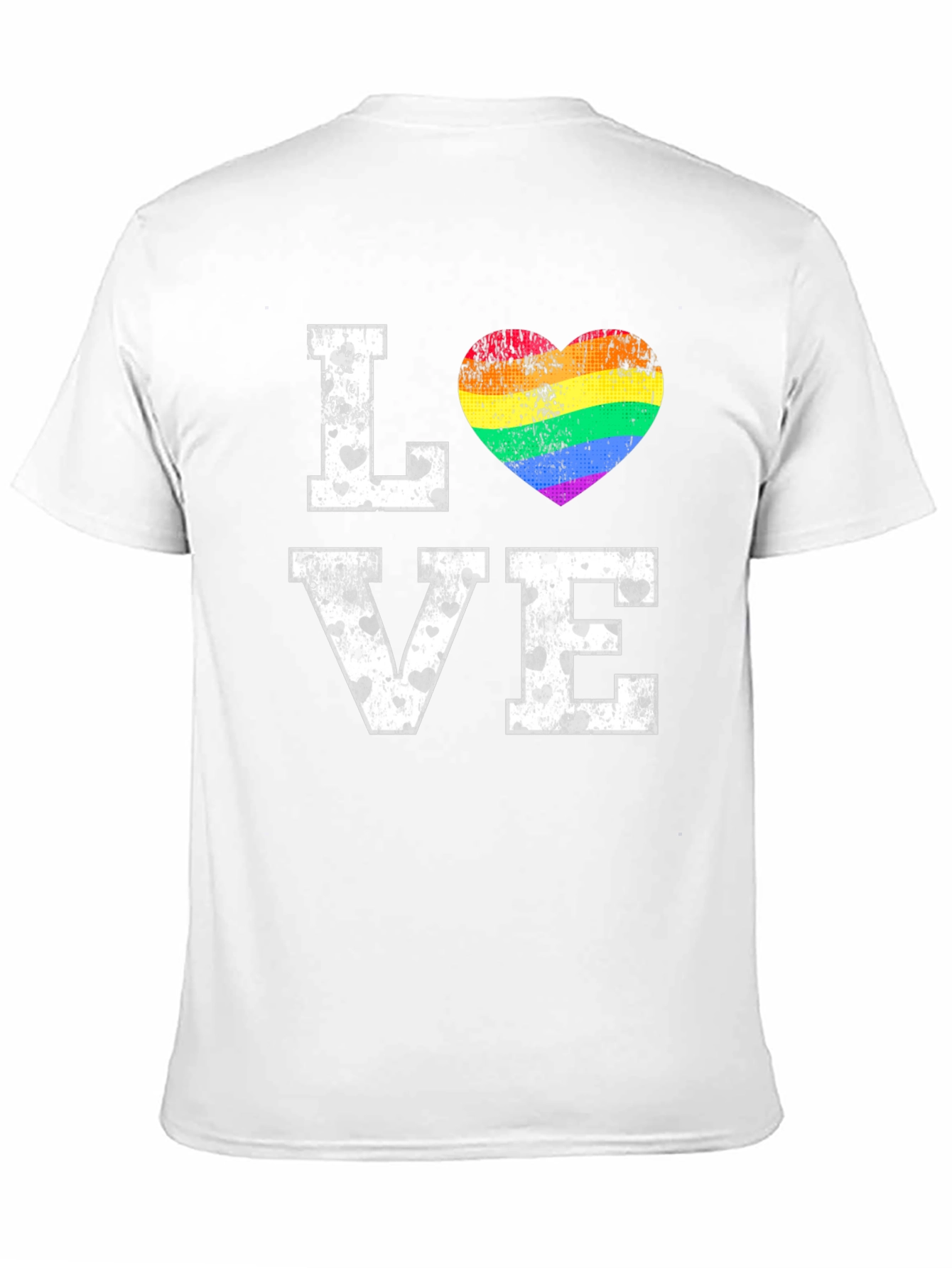 LGBTQ+ Pride Love Rainbow Heart Graphic T-Shirt