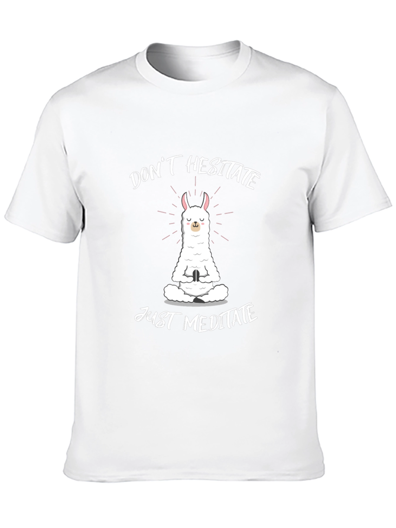 Meditating Llama T-Shirt: Dont Hesitate Just Meditate!