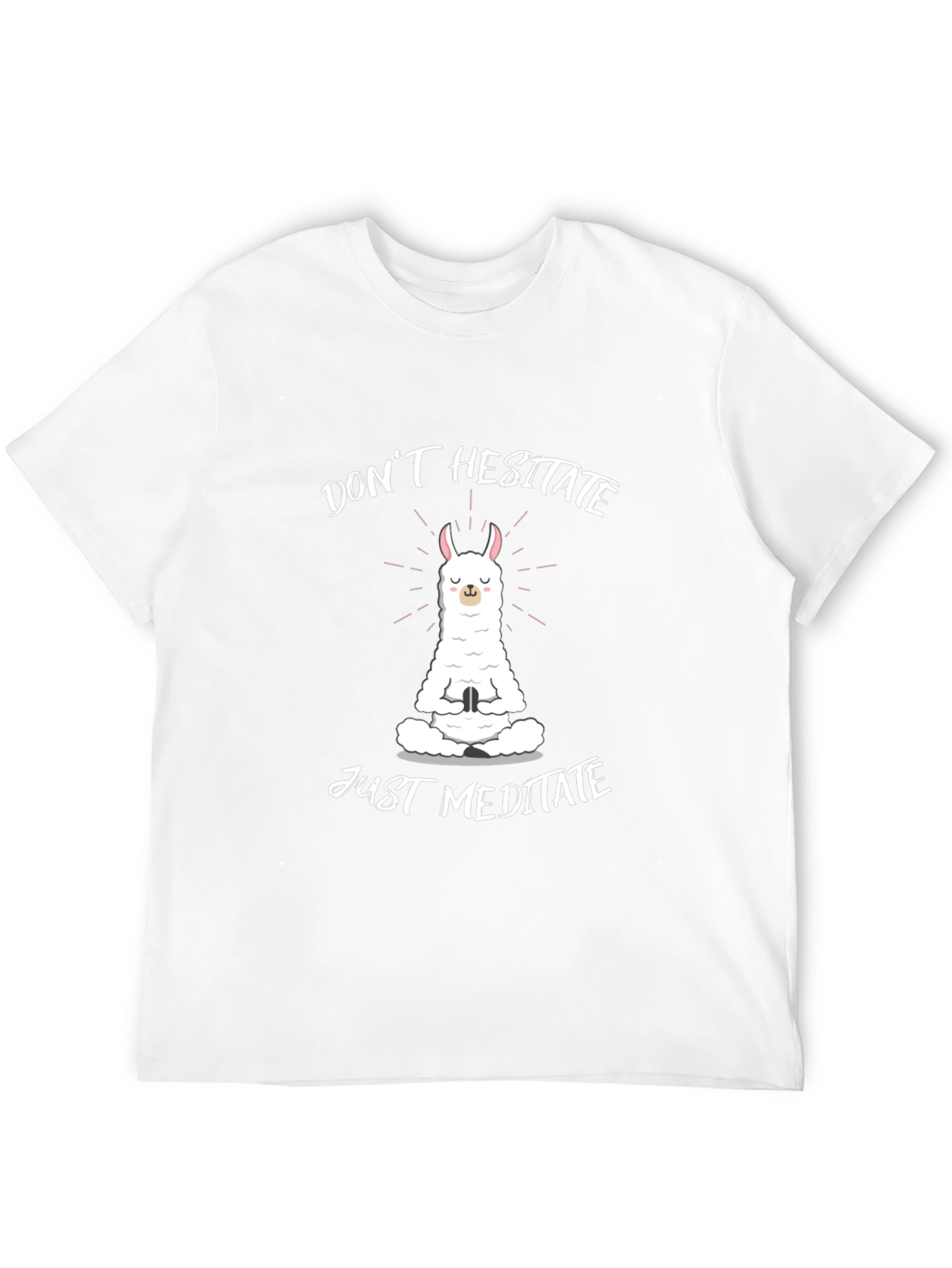 Meditating Llama T-Shirt: Dont Hesitate Just Meditate!