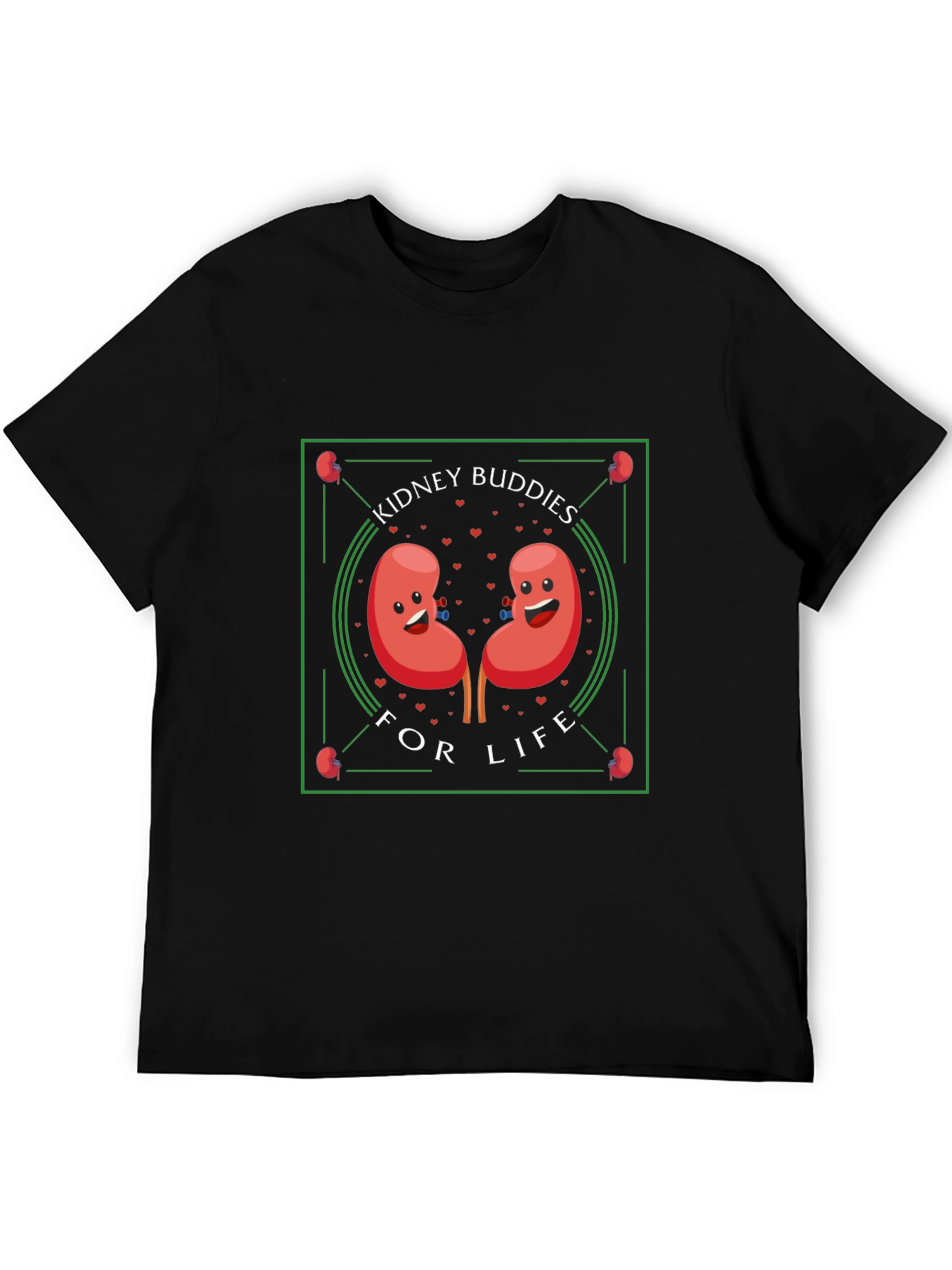Kidney Buddies for Life T-Shirt - Black