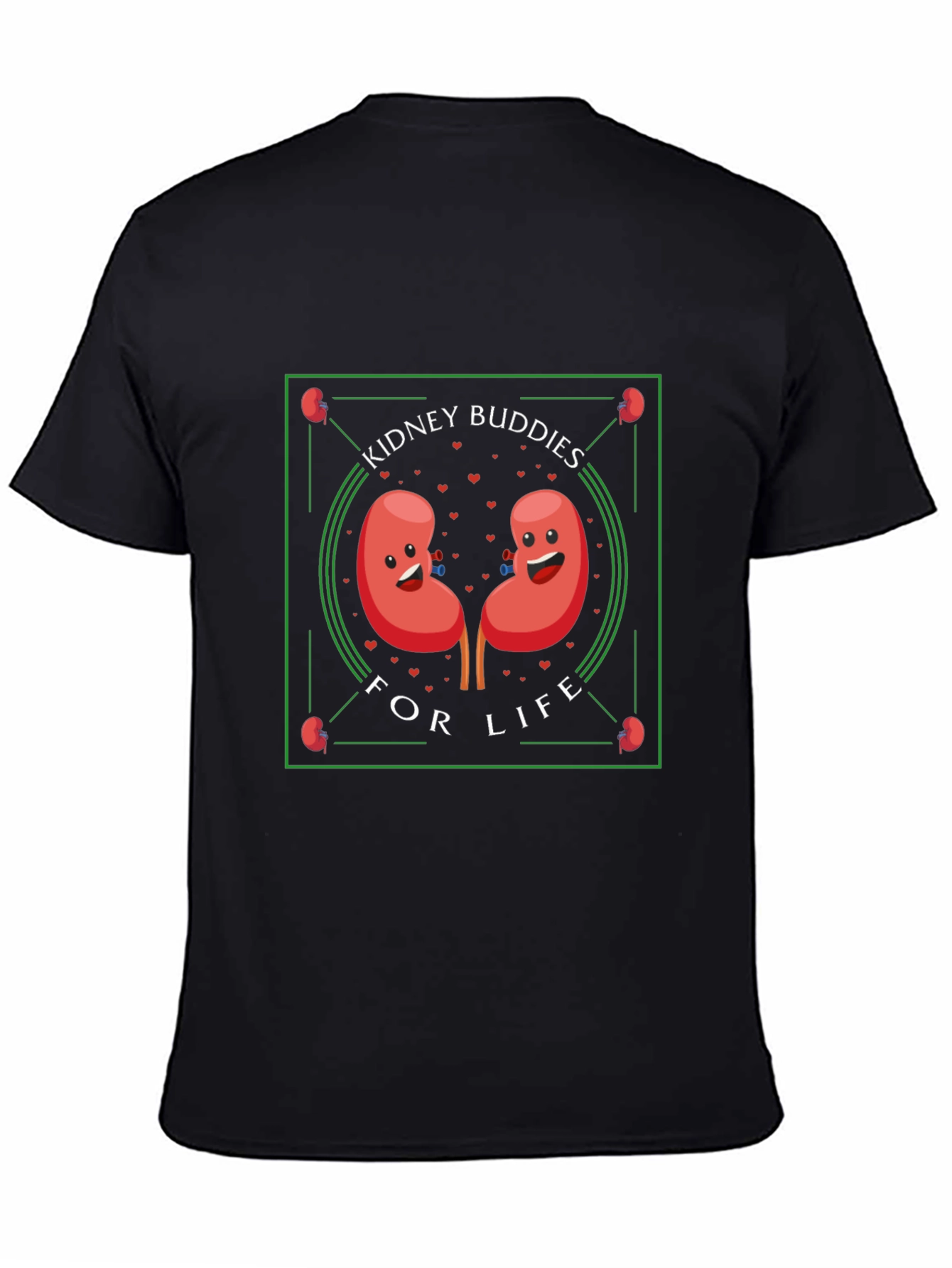 Kidney Buddies for Life T-Shirt - Black