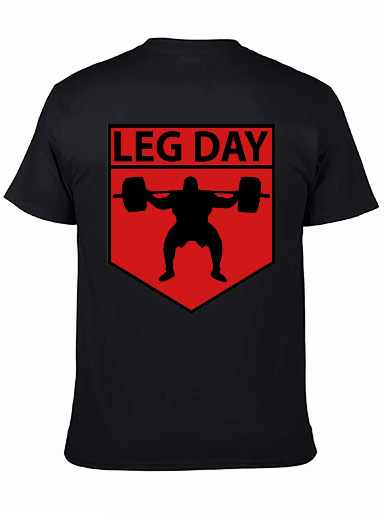 Leg Day Graphic T-Shirt - Black Cotton Gym Tee