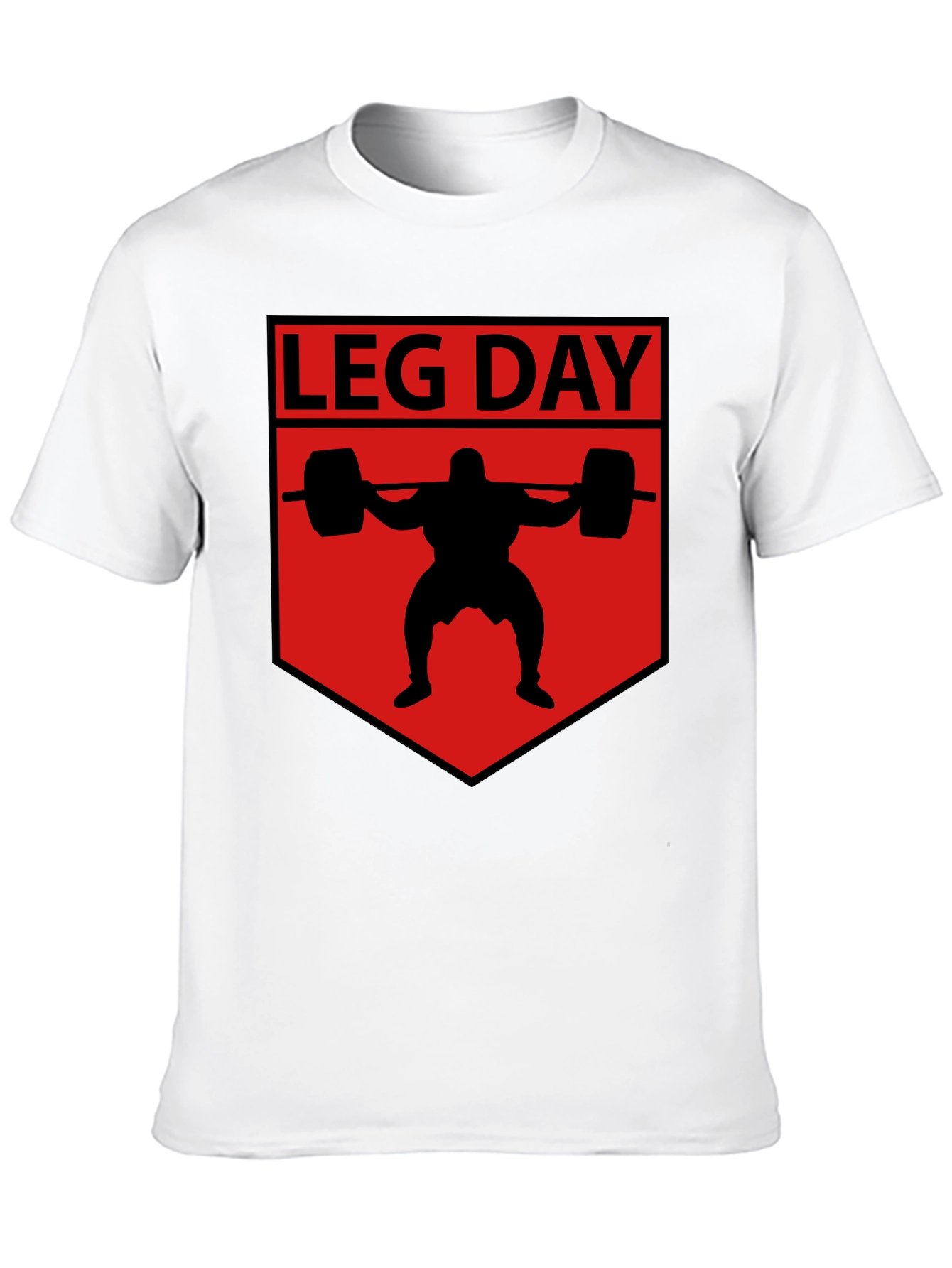 Leg Day Graphic T-Shirt - Black Cotton Gym Tee