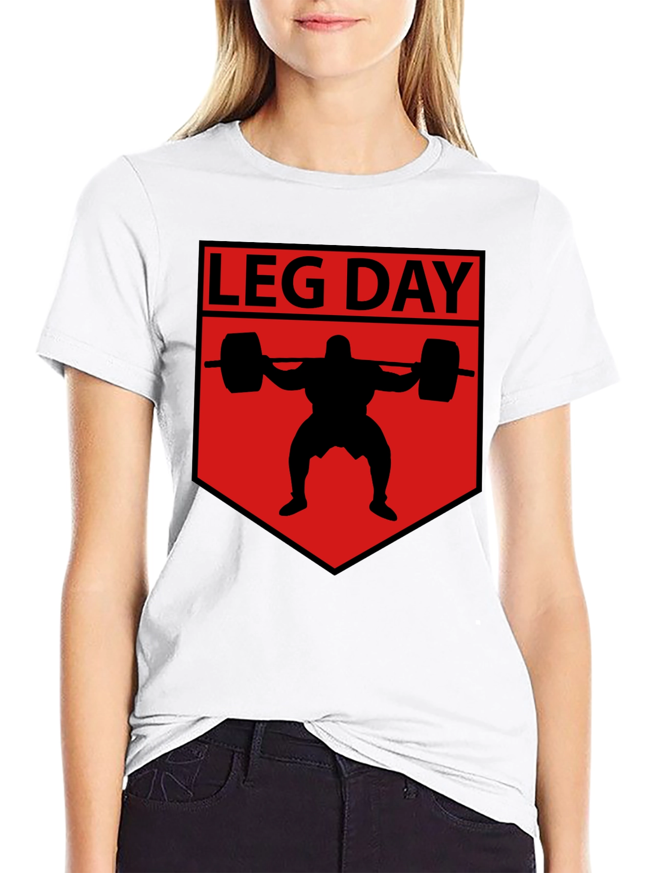 Leg Day Graphic T-Shirt - Black Cotton Gym Tee