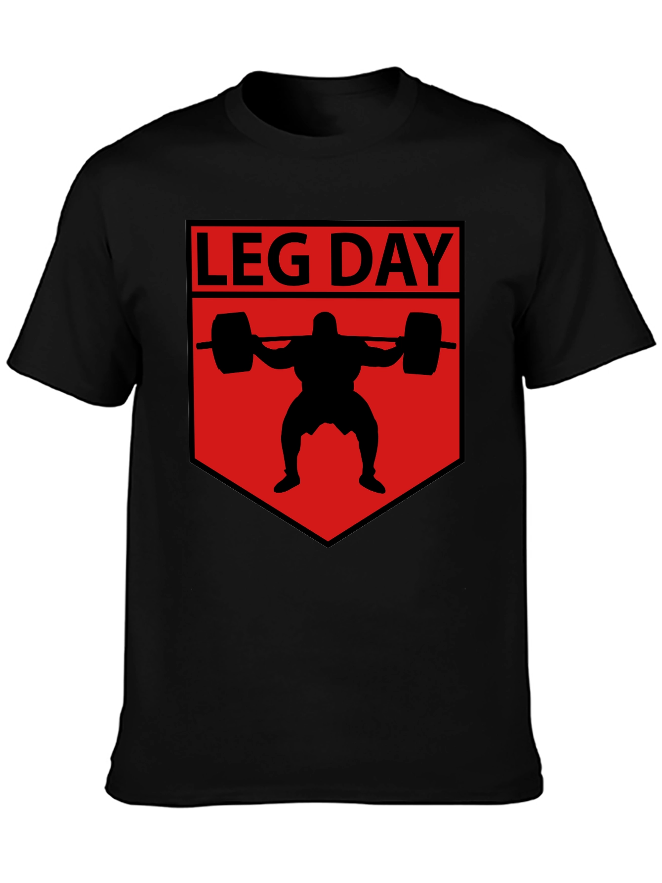 Leg Day Graphic T-Shirt - Black Cotton Gym Tee