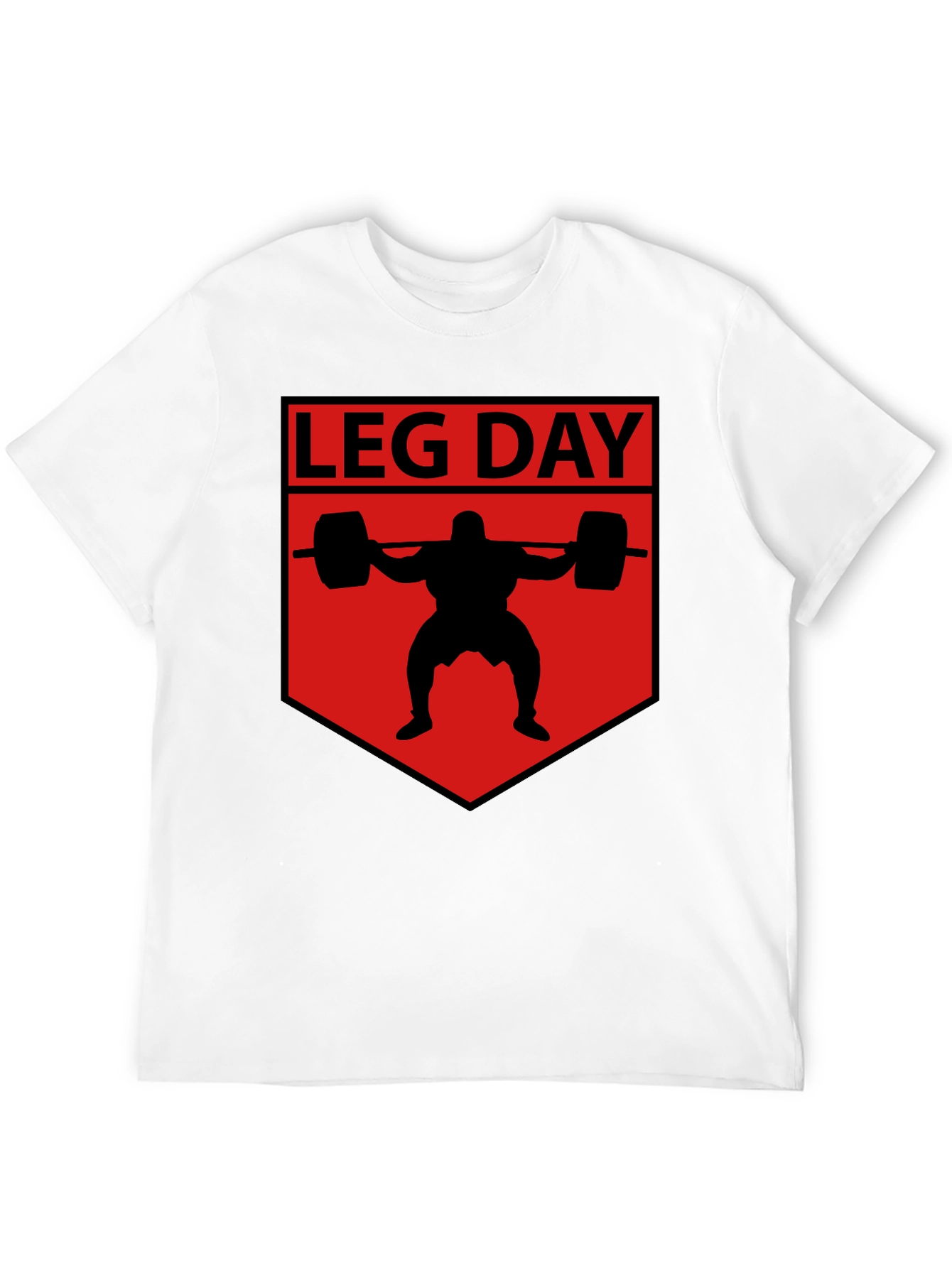Leg Day Graphic T-Shirt - Black Cotton Gym Tee