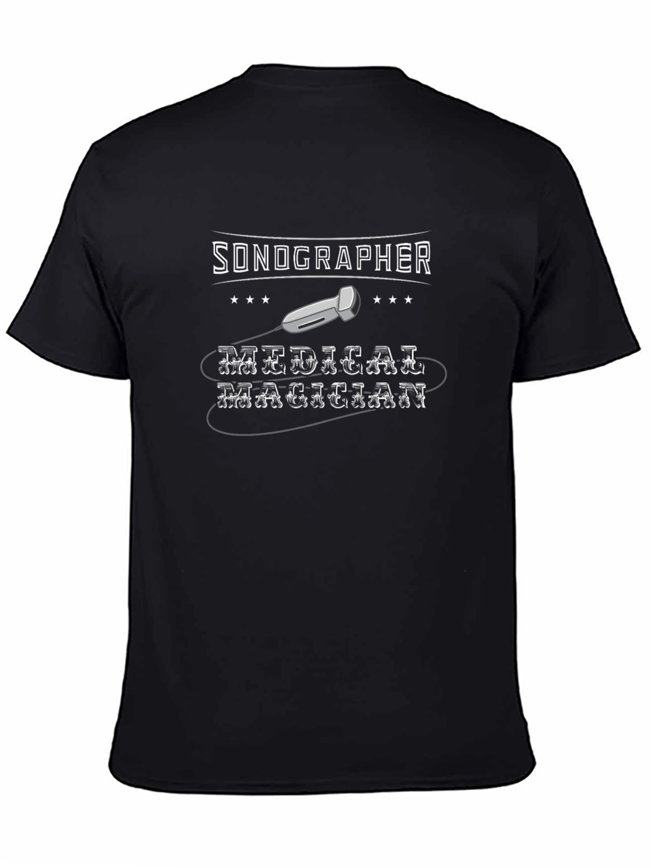 Sonographer Medical Magician Black T-Shirt