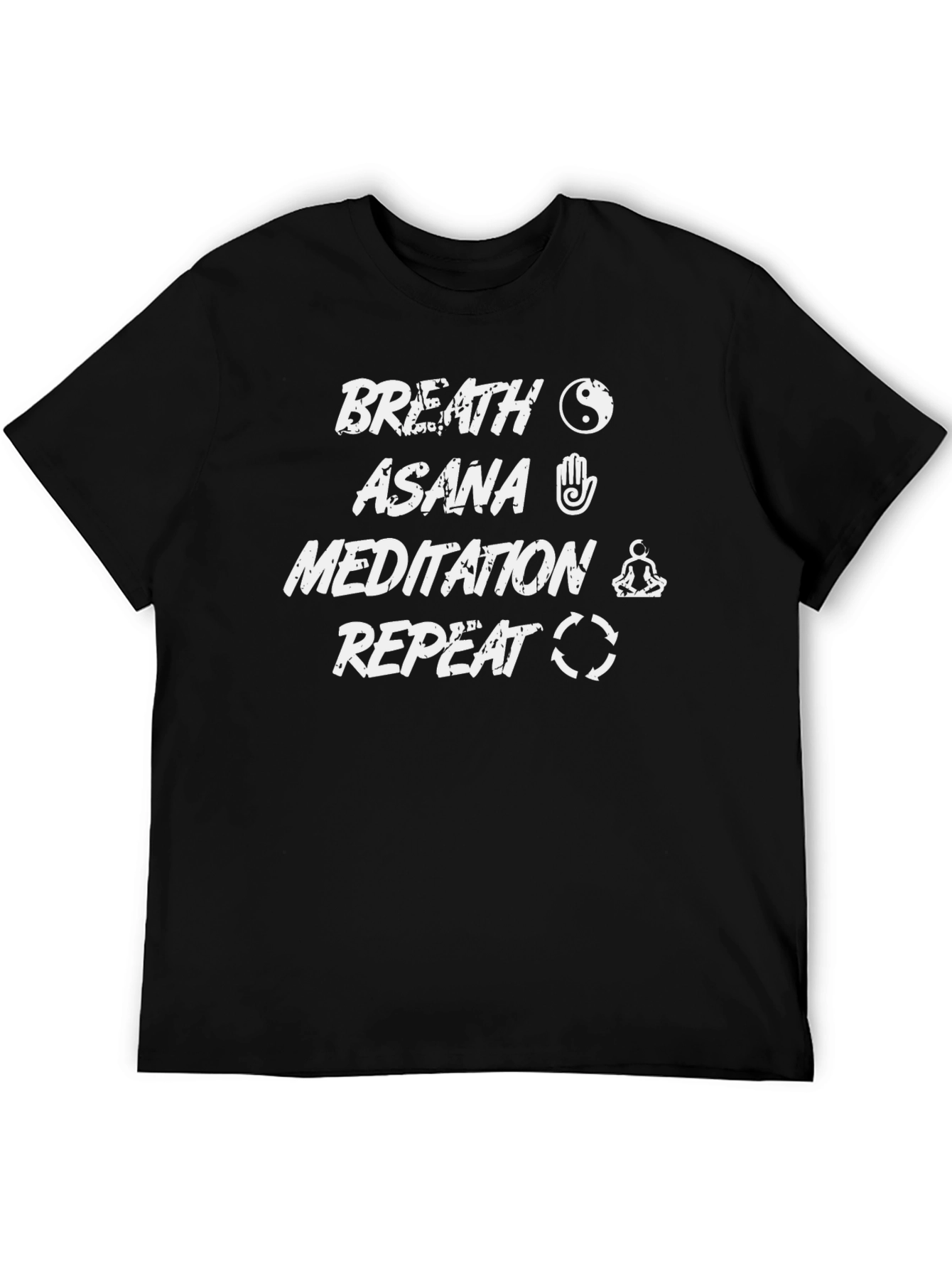 Yoga Inspired Black T-Shirt