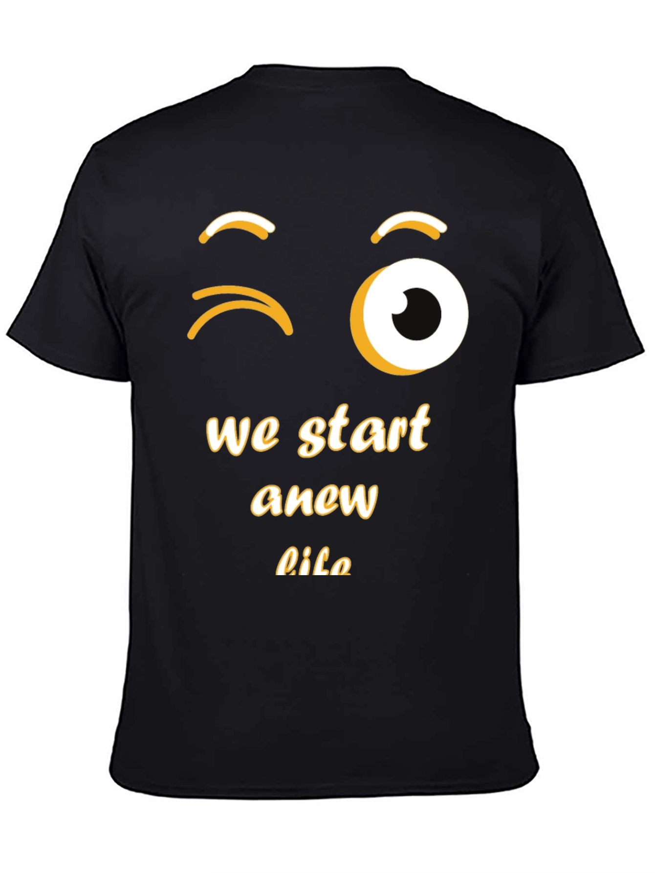 Winking Emoji New Life Graphic Tee
