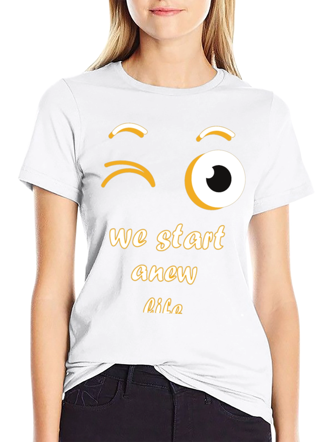 Winking Emoji New Life Graphic Tee