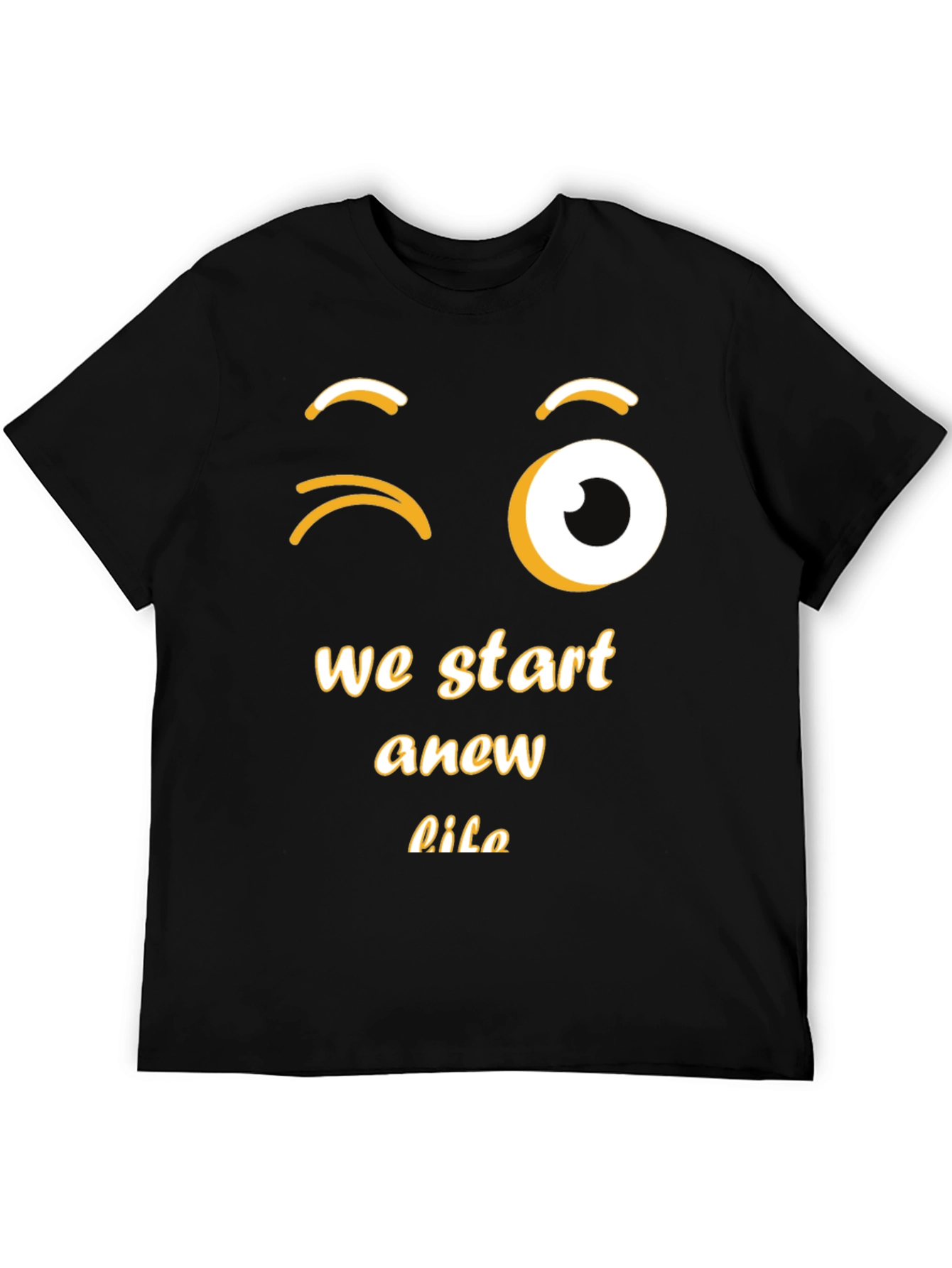 Winking Emoji New Life Graphic Tee