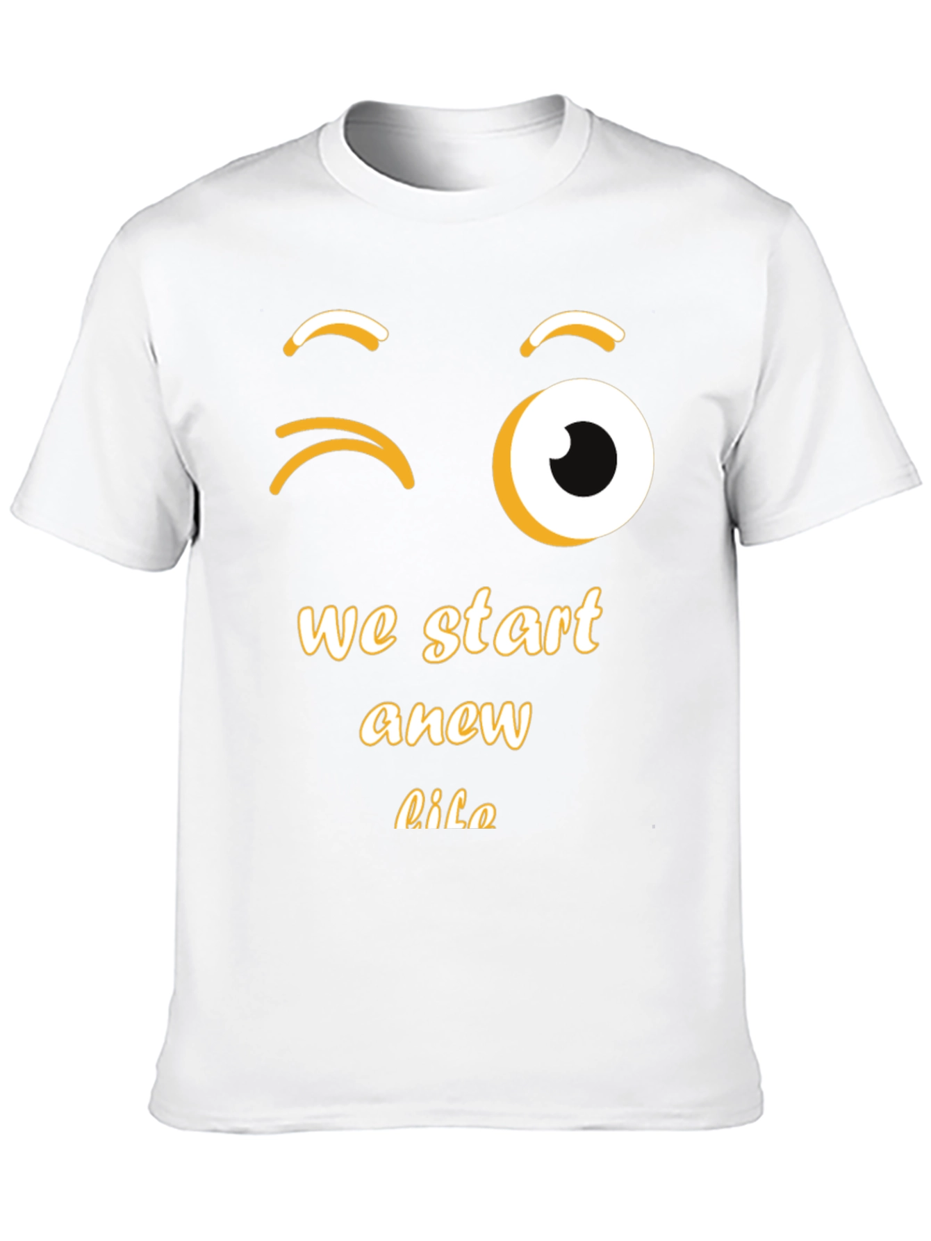 Winking Emoji New Life Graphic Tee
