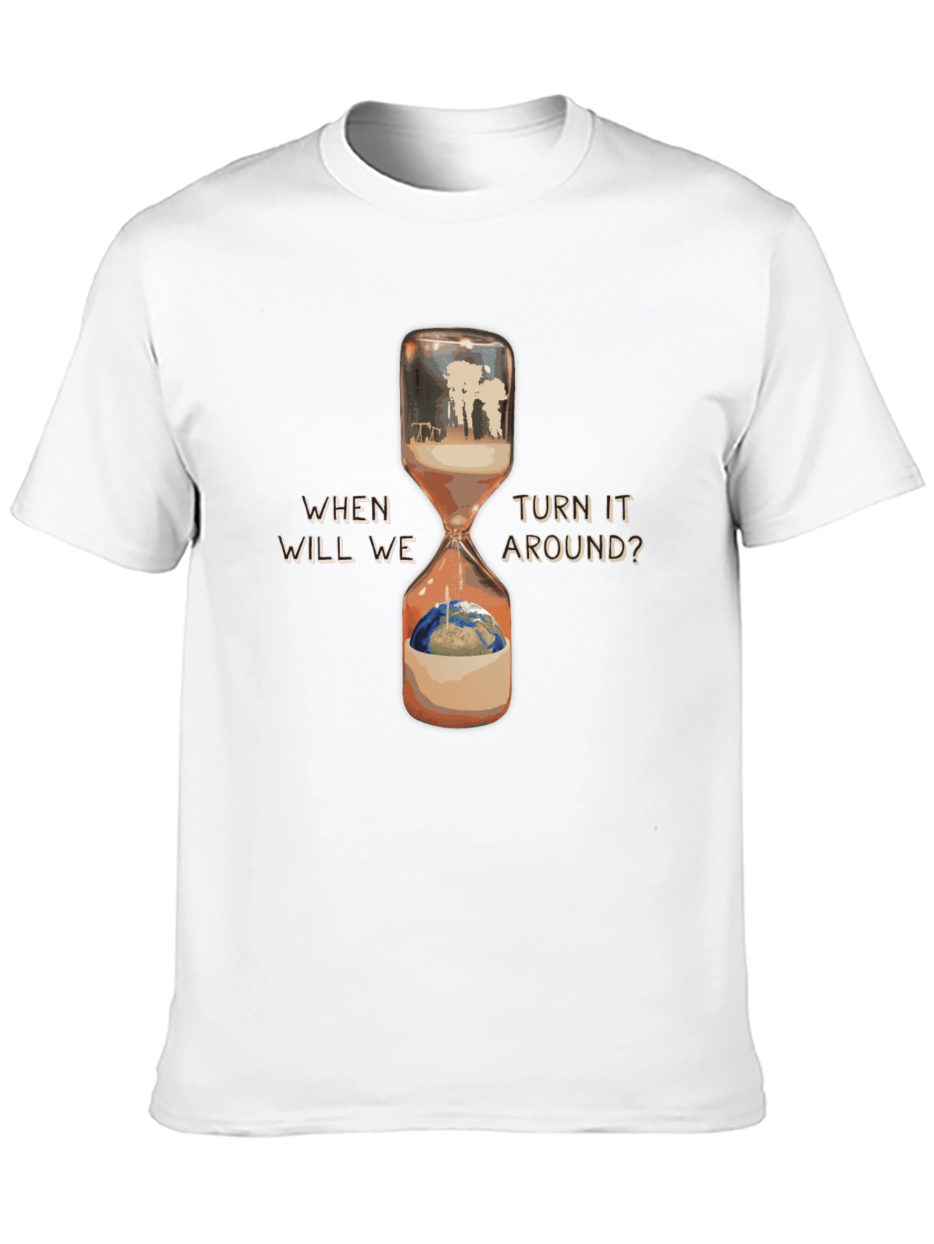 Climate Change Hourglass Graphic T-Shirt