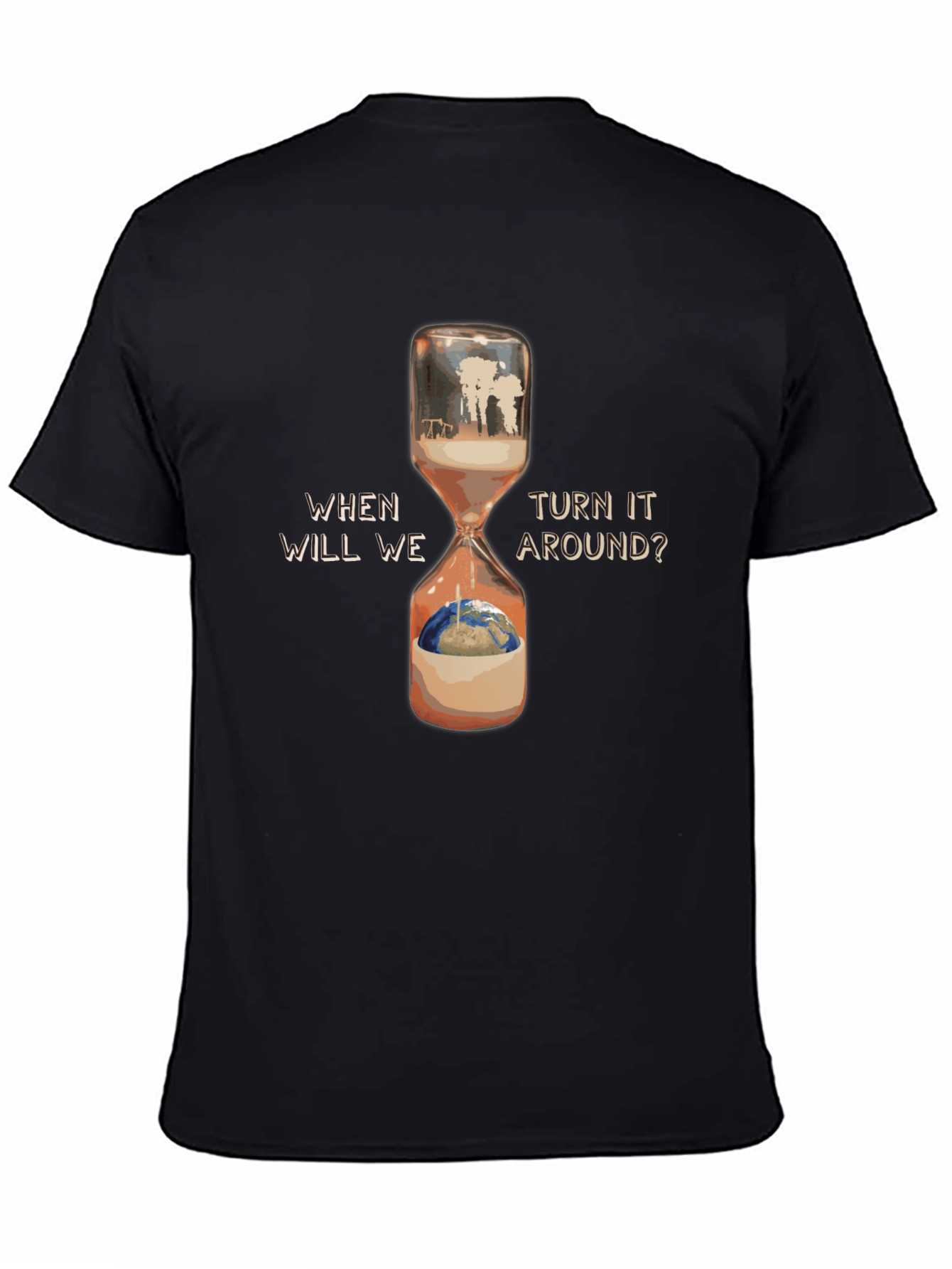 Climate Change Hourglass Graphic T-Shirt