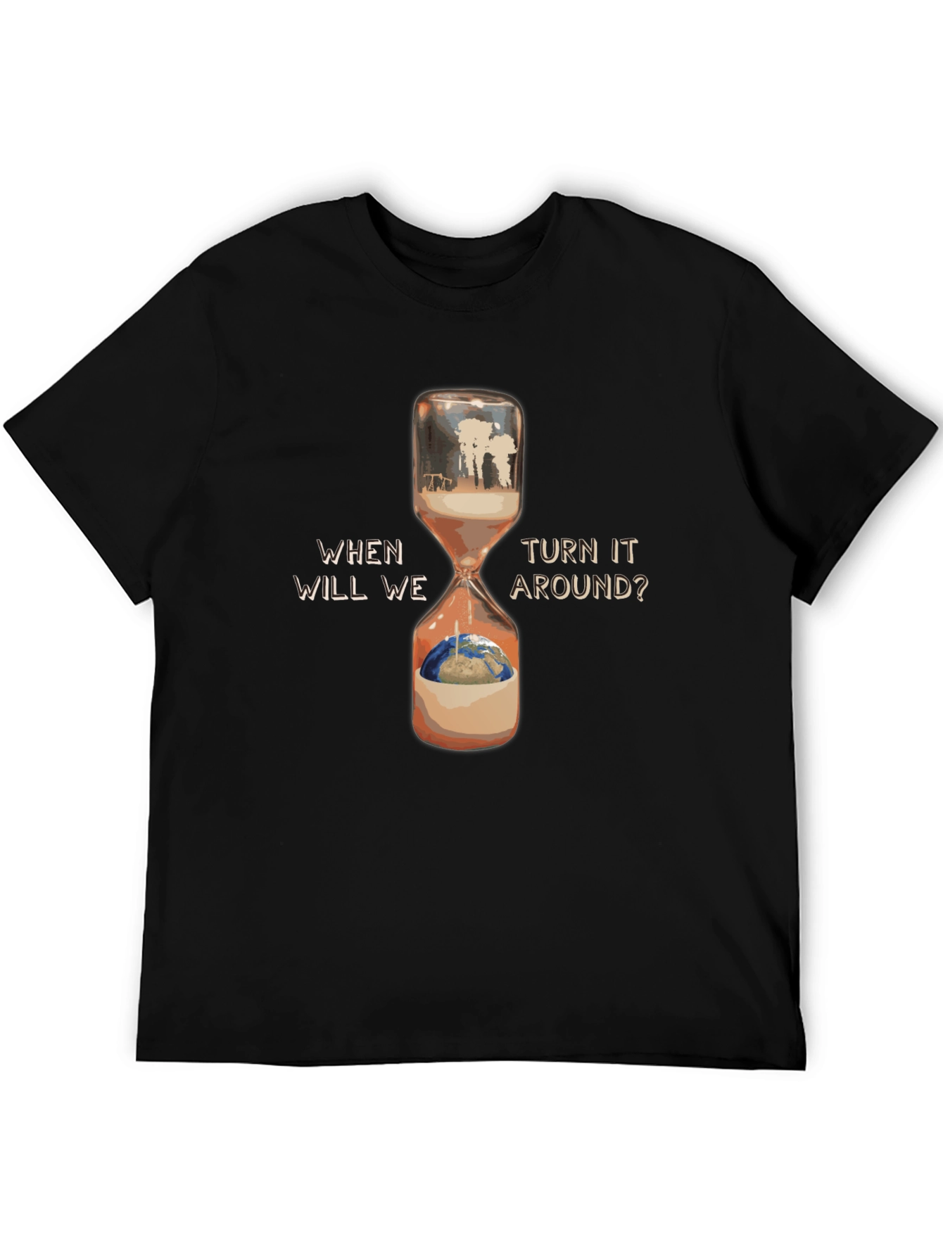 Climate Change Hourglass Graphic T-Shirt