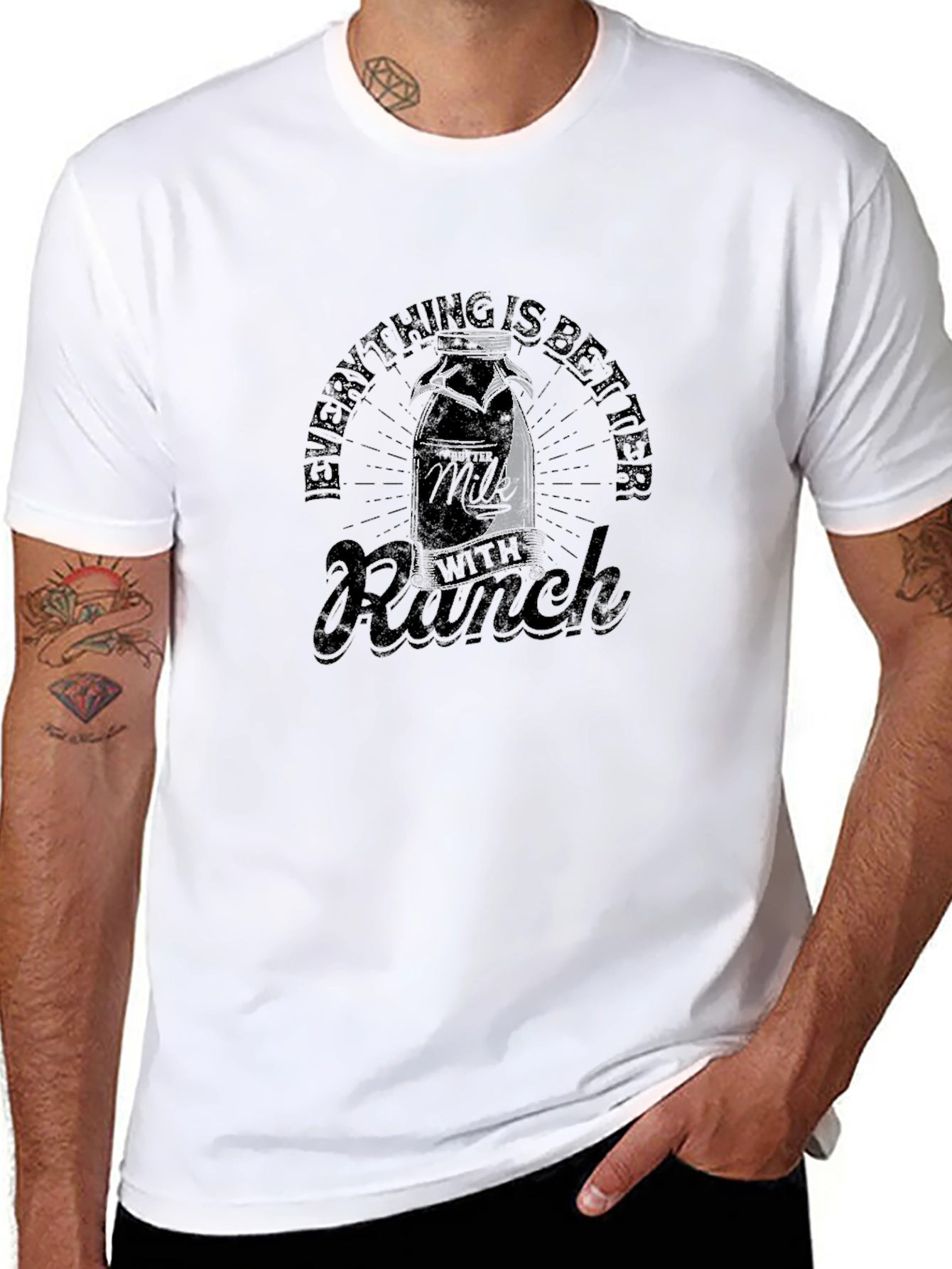 Milk with Ranch Graphic T-Shirt