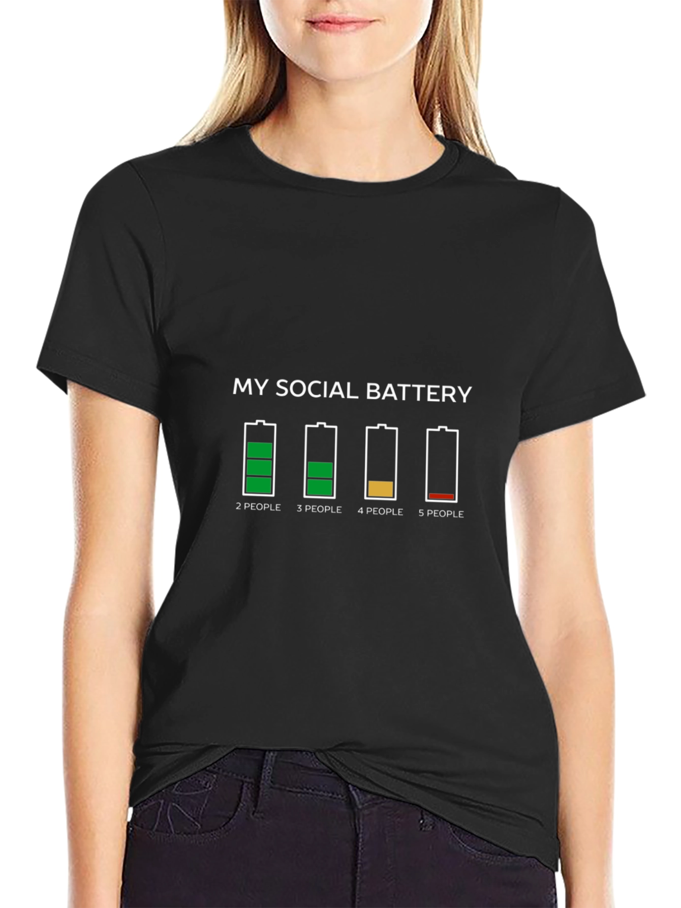 Social Battery Graphic Tee - Introvert Humor