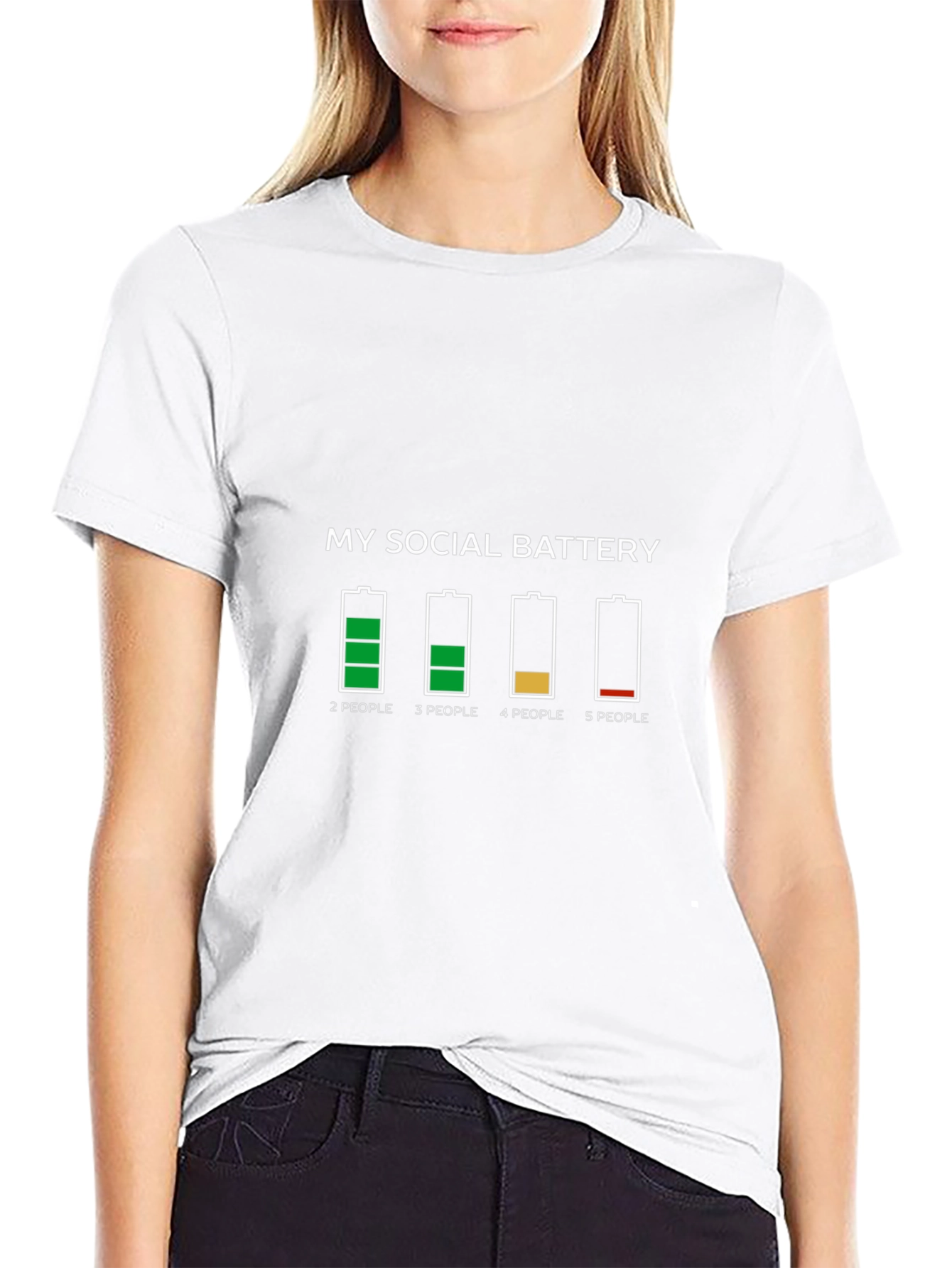 Social Battery Graphic Tee - Introvert Humor