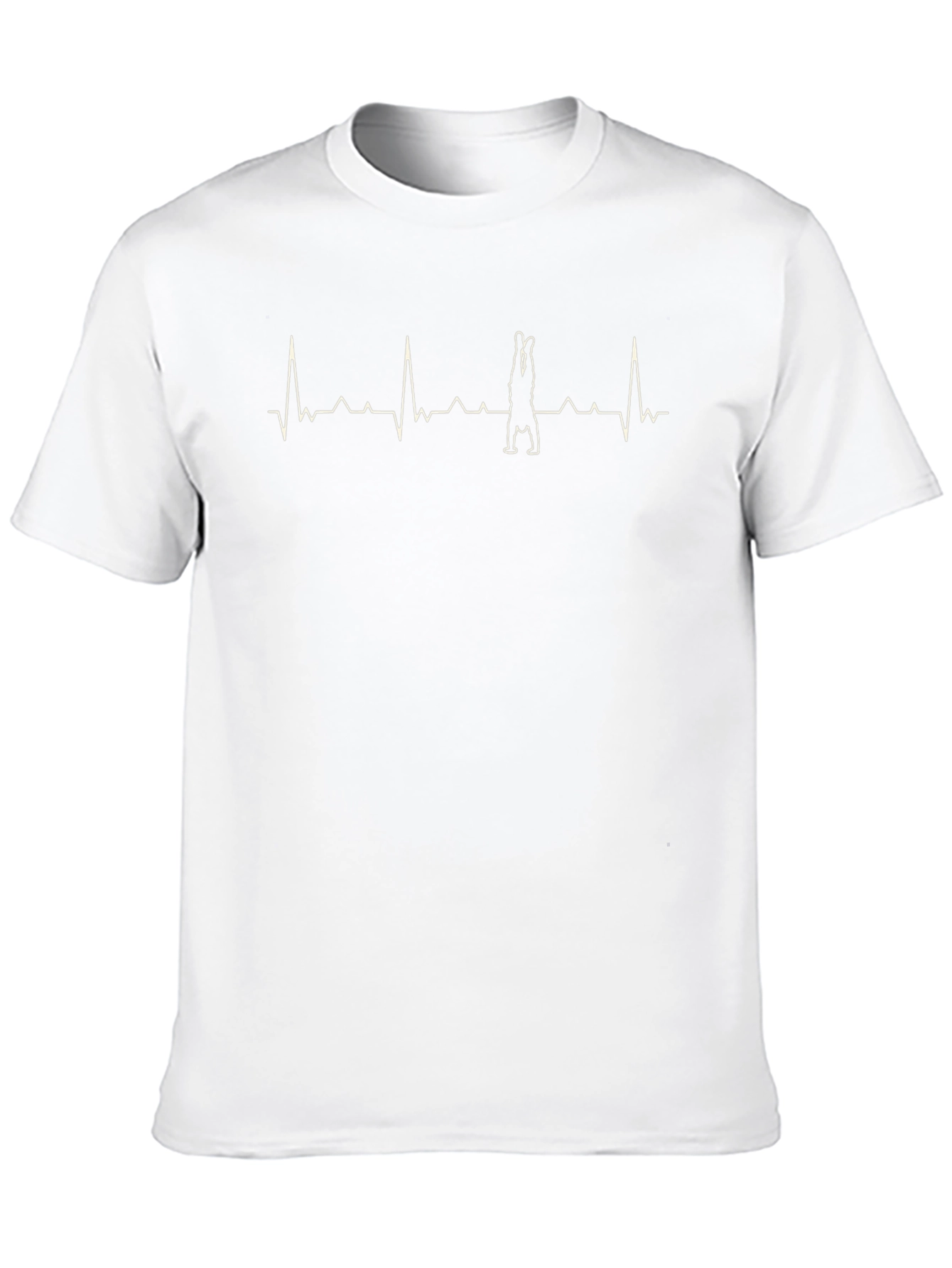 Yoga Handstand Heartbeat Graphic Tee - Black
