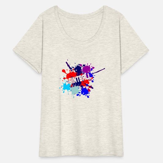 Paintball text cut out in paint splatter text