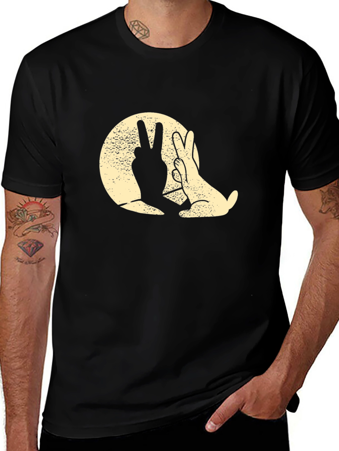 Peace Rabbit Graphic T-Shirt