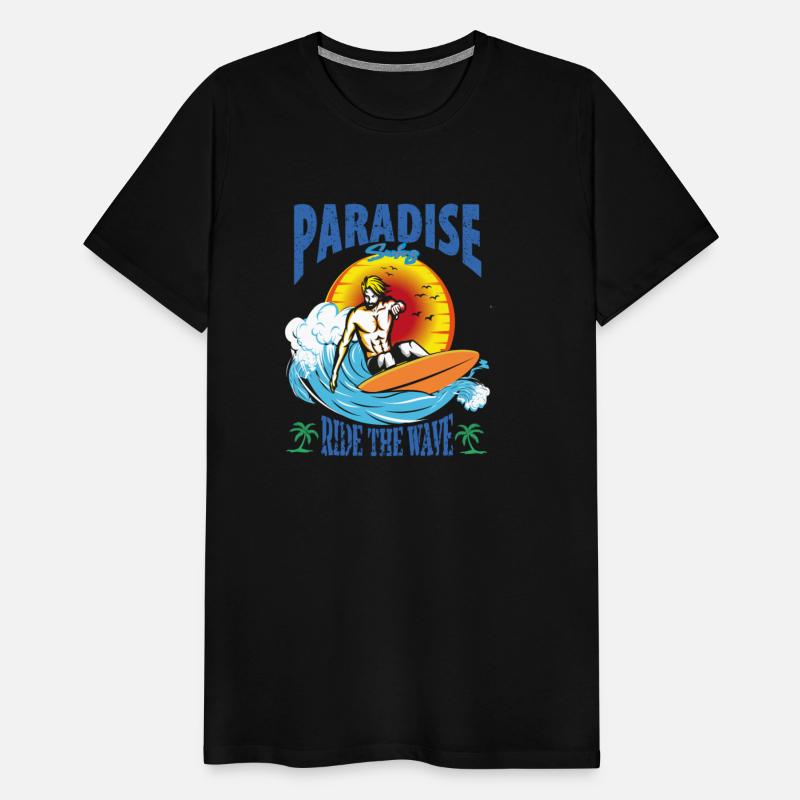 Paradise Surfing Ride The Wave