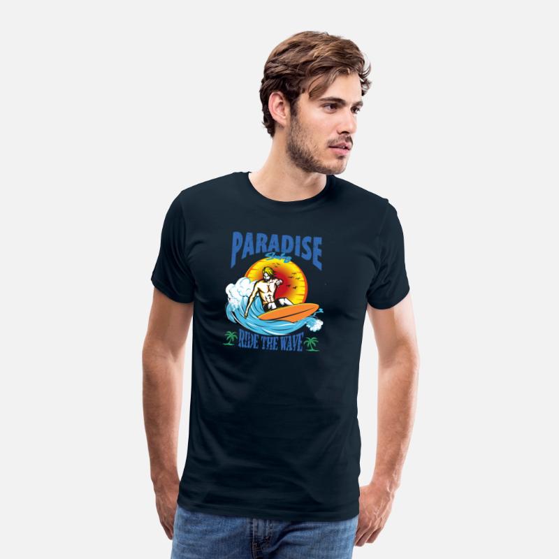 Paradise Surfing Ride The Wave