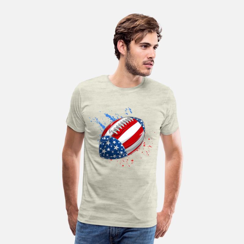 Patriotic Rugby 4th of July USA American Flag