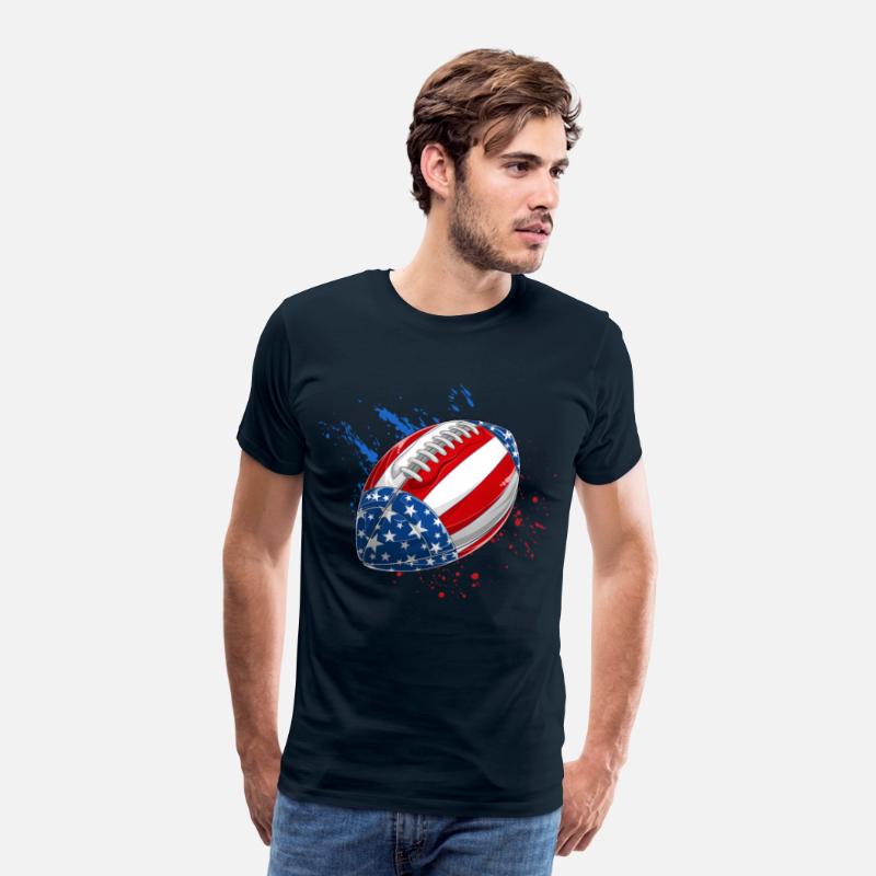 Patriotic Rugby 4th of July USA American Flag