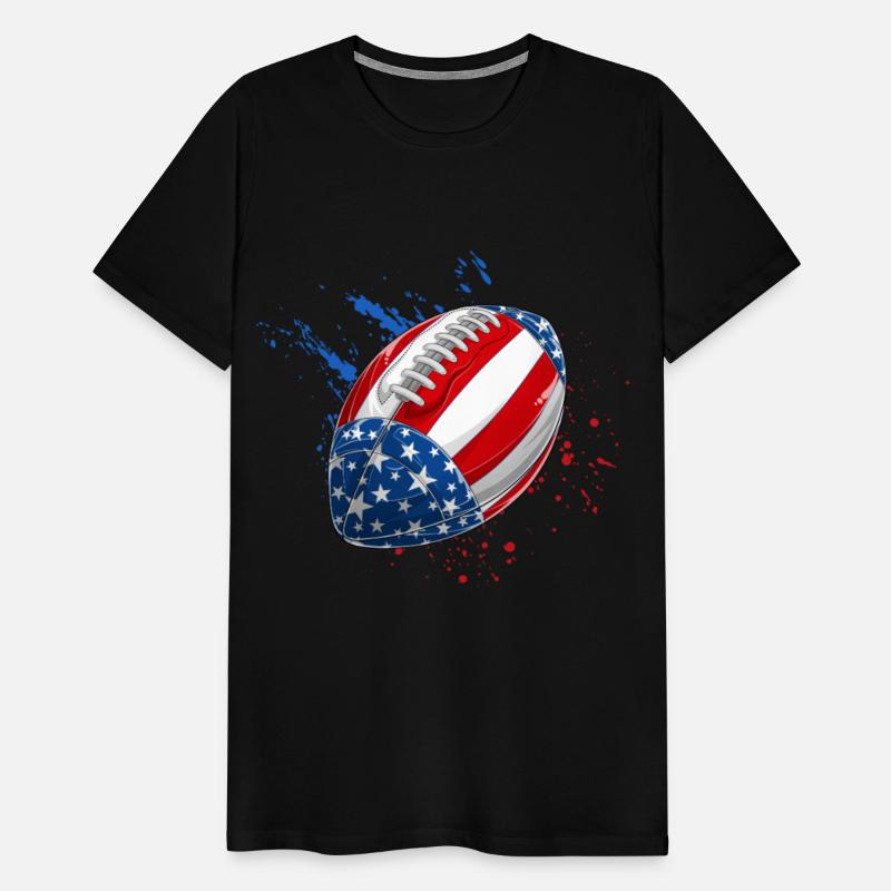 Patriotic Rugby 4th of July USA American Flag