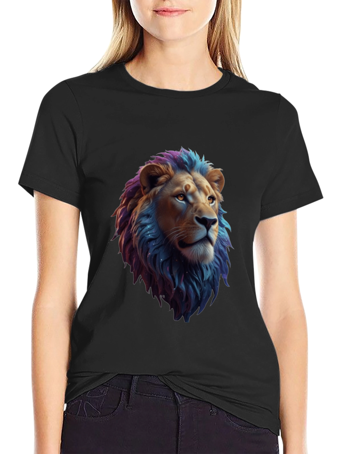 Lion Head Graphic Tee - Cool Animal Print Shirt