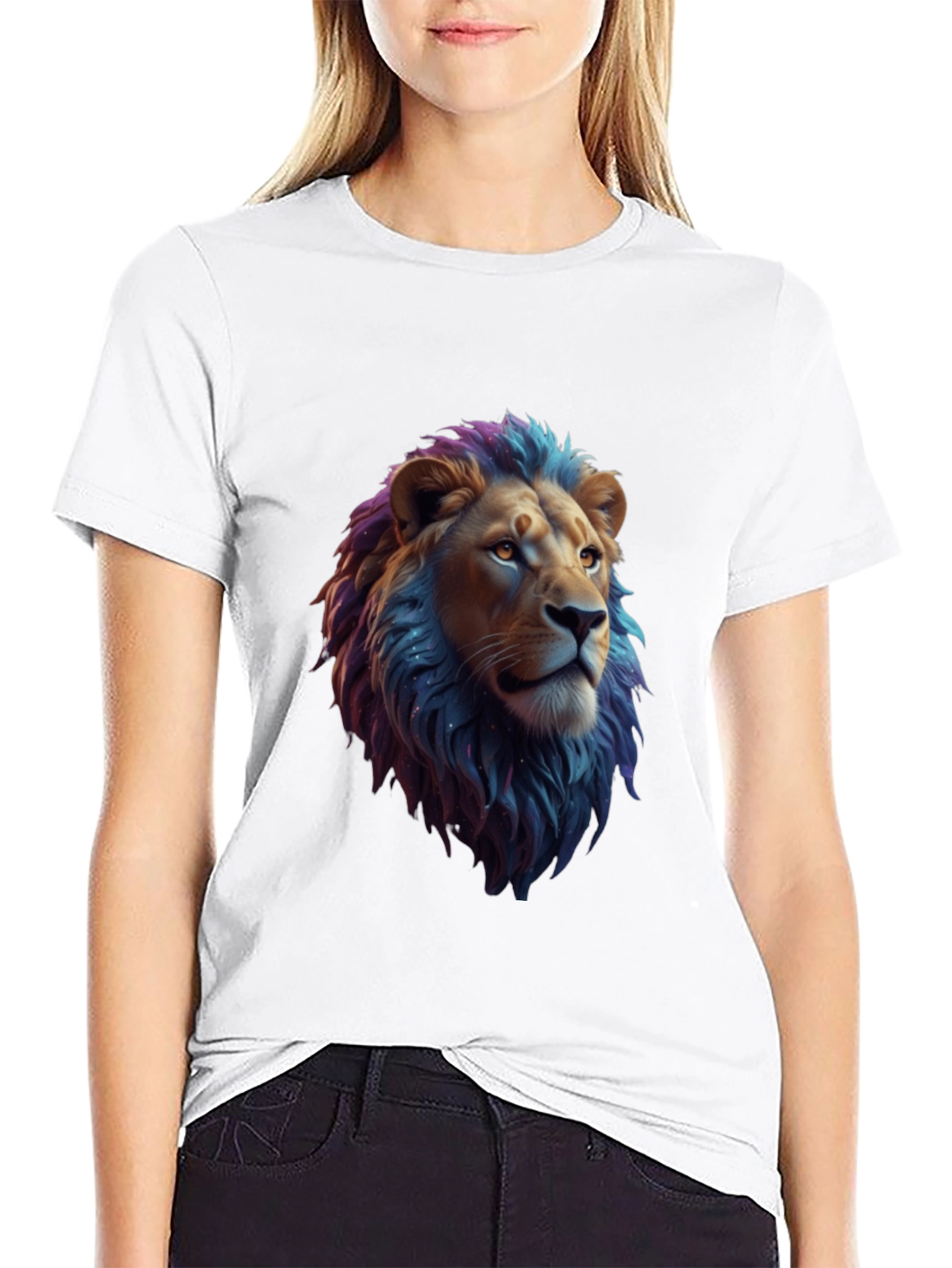 Lion Head Graphic Tee - Cool Animal Print Shirt