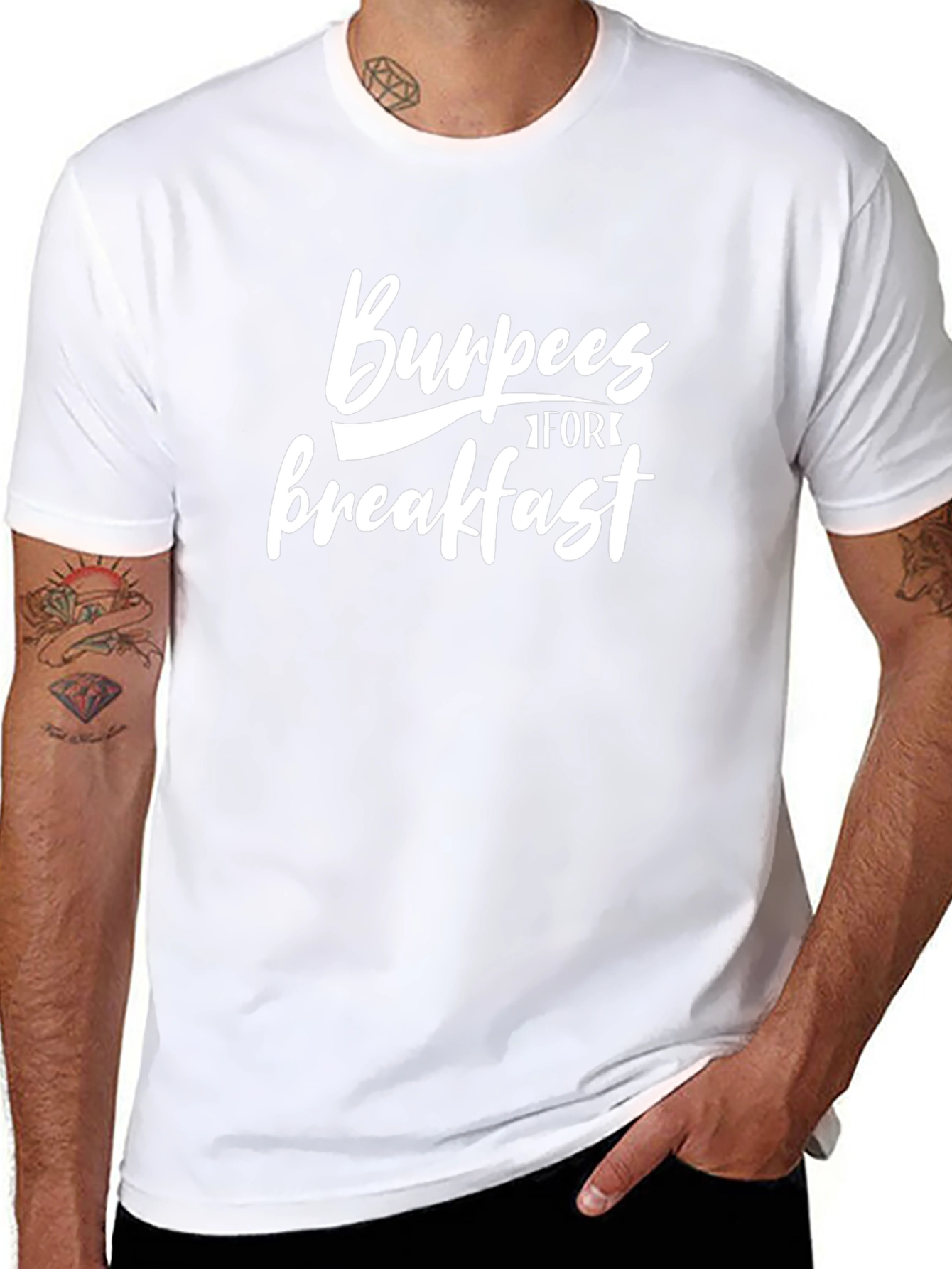 Burpees for Breakfast Graphic Tee - Black