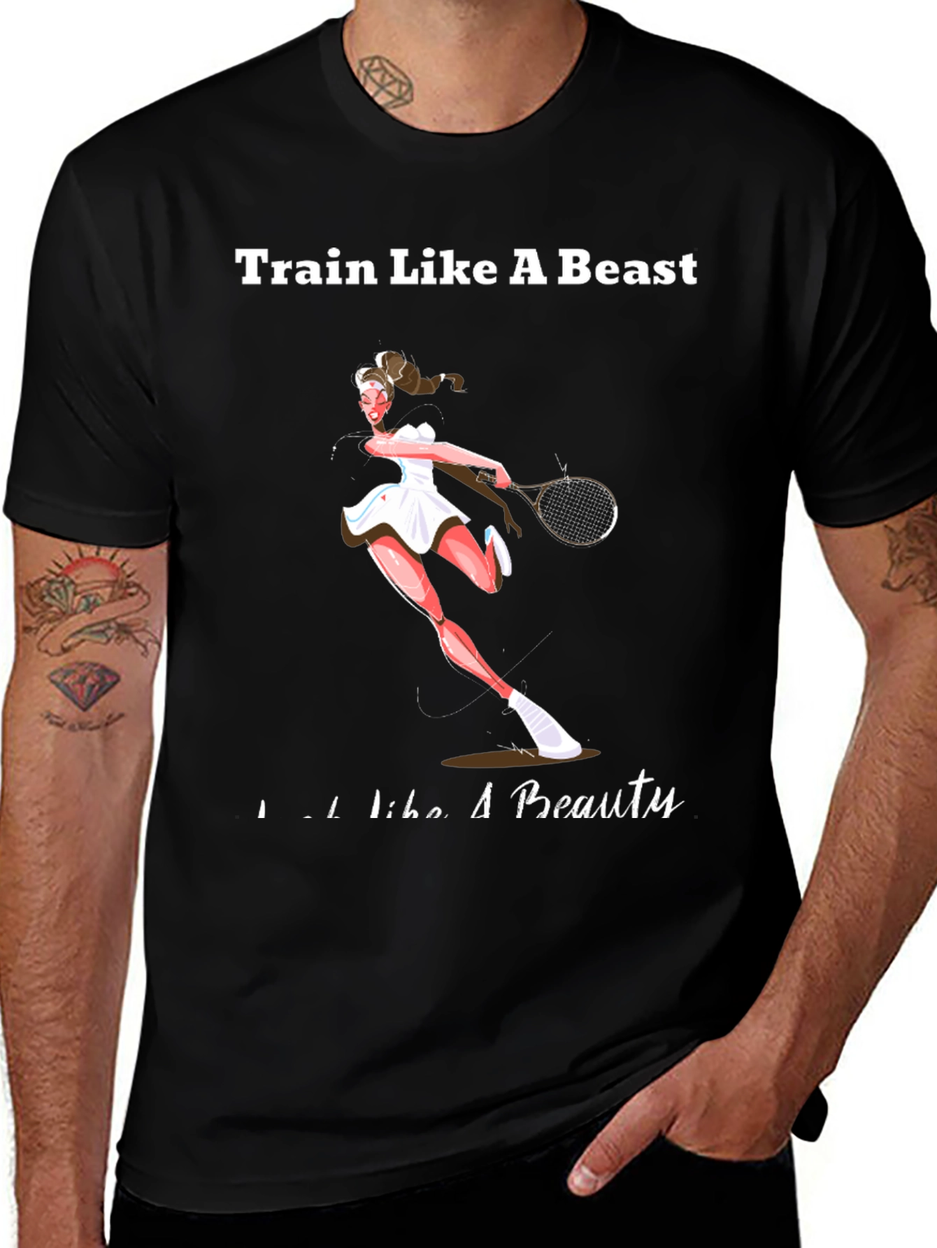 Train Like a Beast Tennis T-Shirt