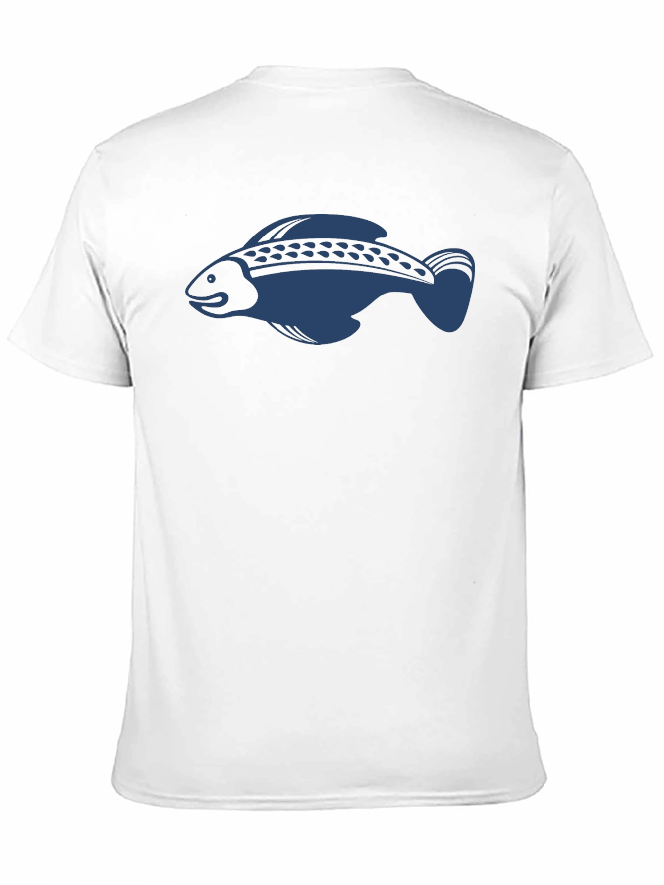 Mens Black T-Shirt with Fish Design