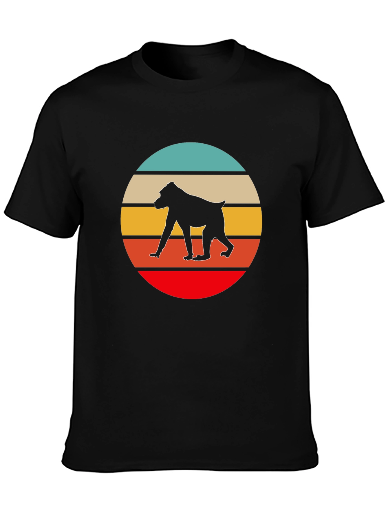 Retro Baboon Sunset T-Shirt - Unique Graphic Tee