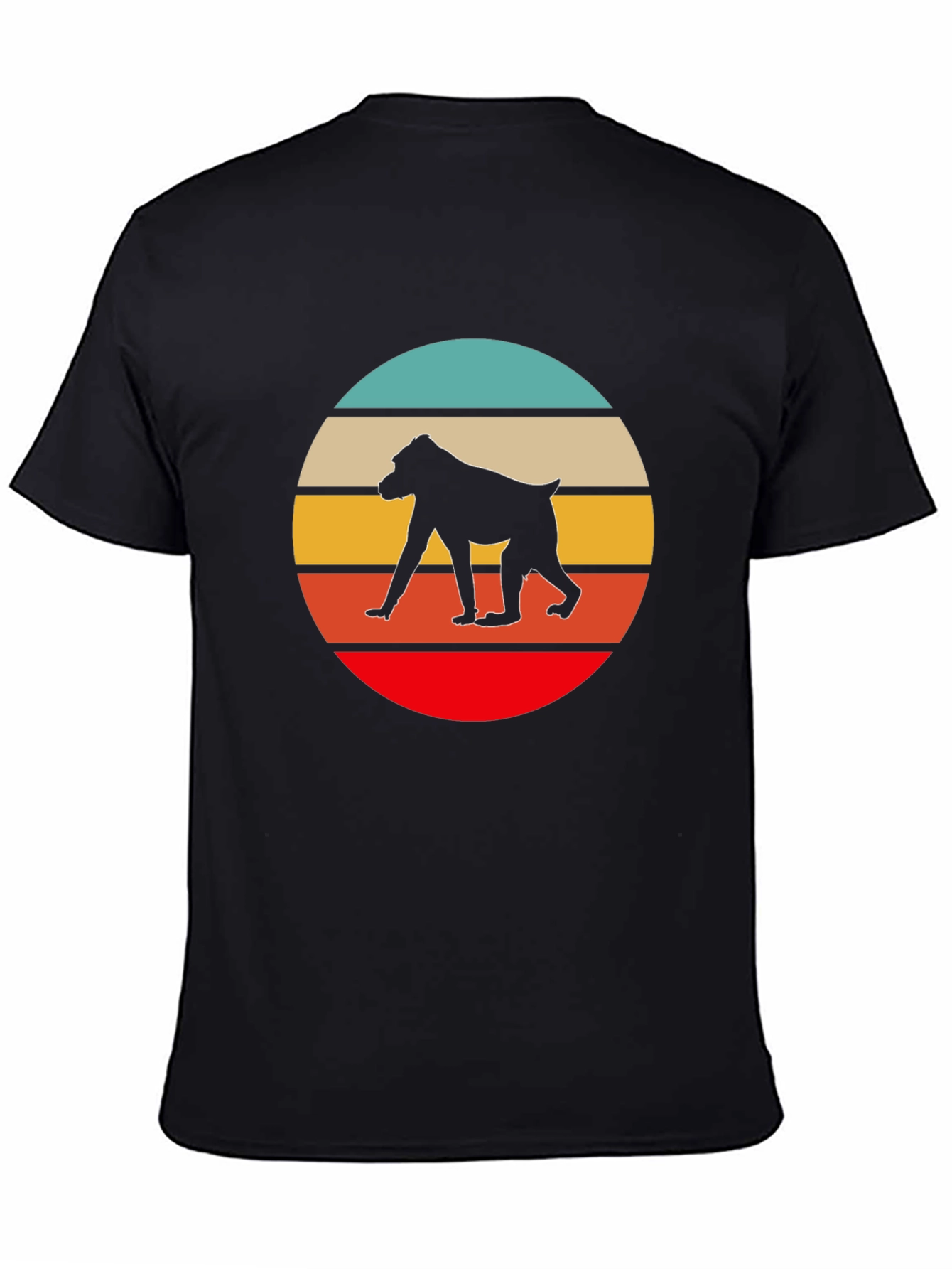Retro Baboon Sunset T-Shirt - Unique Graphic Tee