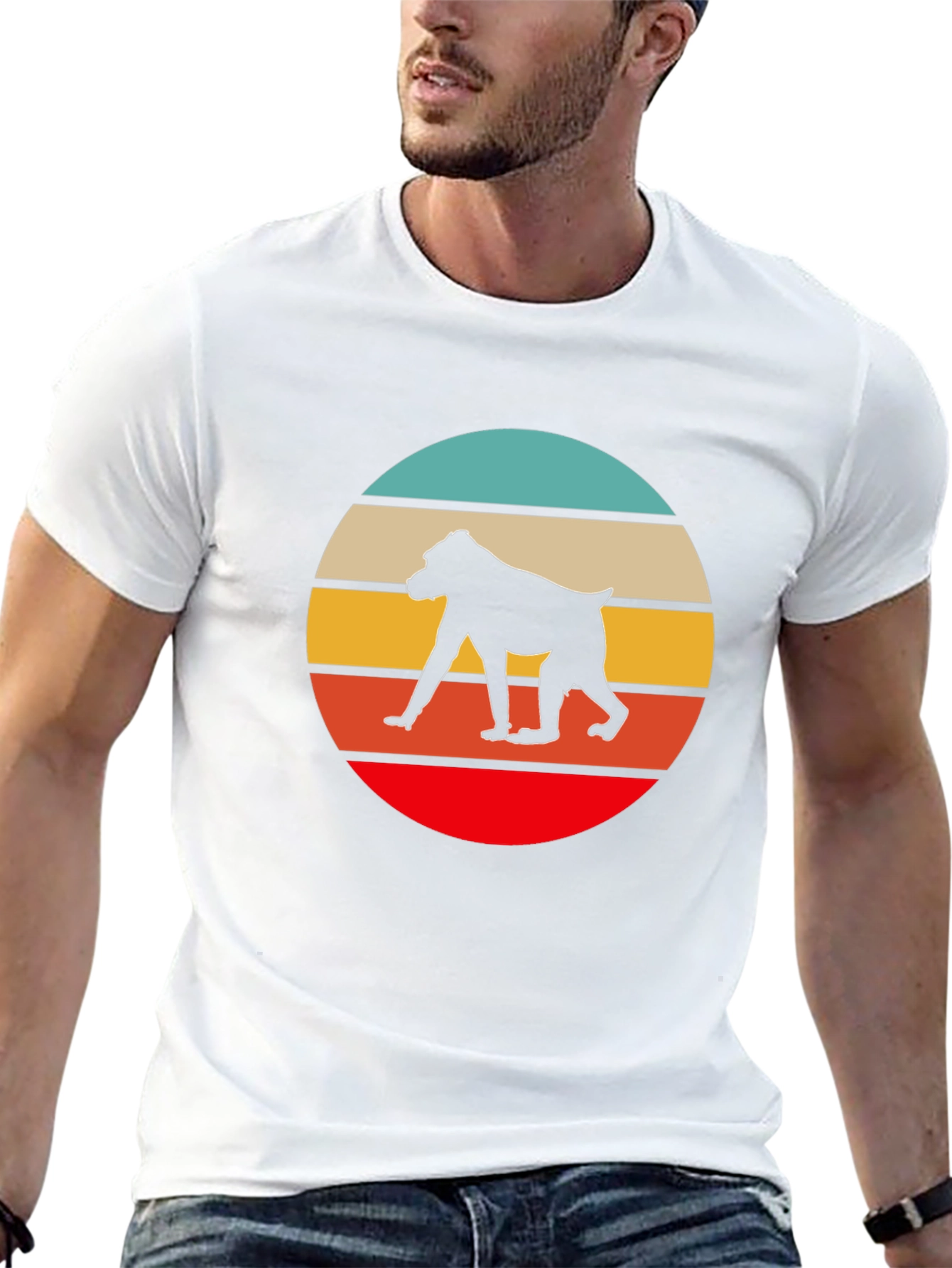 Retro Baboon Sunset T-Shirt - Unique Graphic Tee
